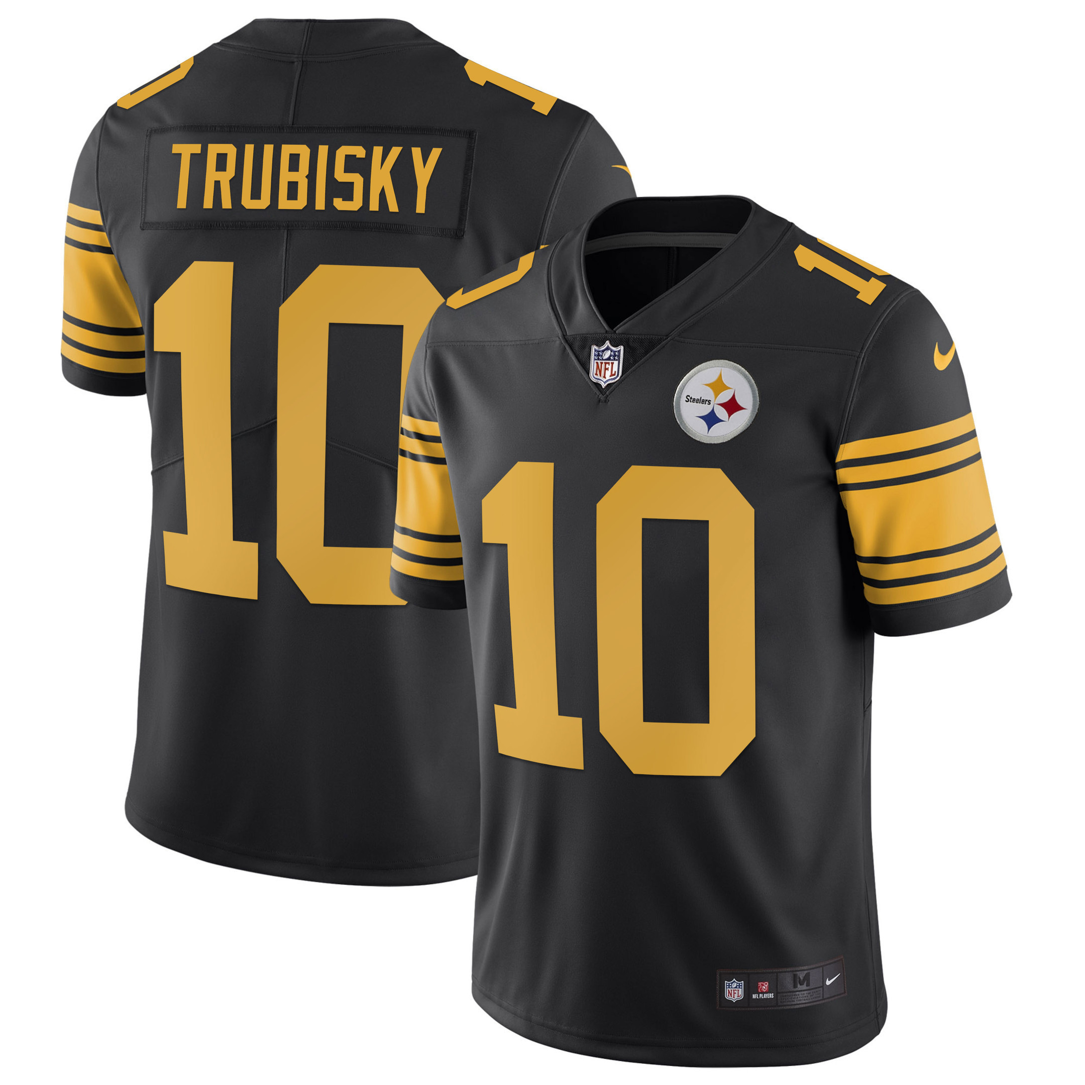 Mitchell Trubisky Youth's Pittsburgh Steelers Gold & Split - All Stitched Color Rush Jersey - All Stitched