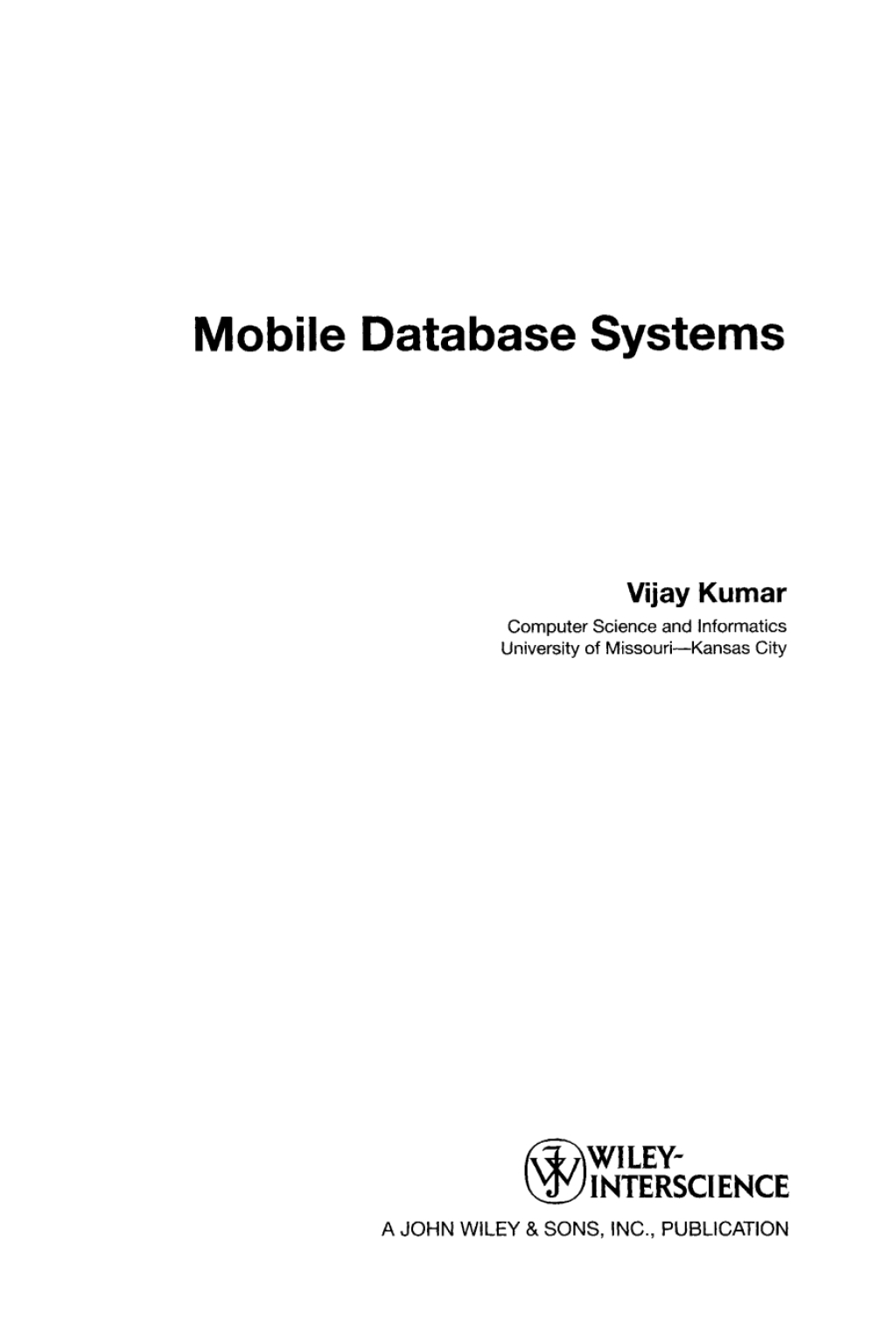 Mobile Database Systems 1st Edition â€“ PDF/EPUB Version Downloadable