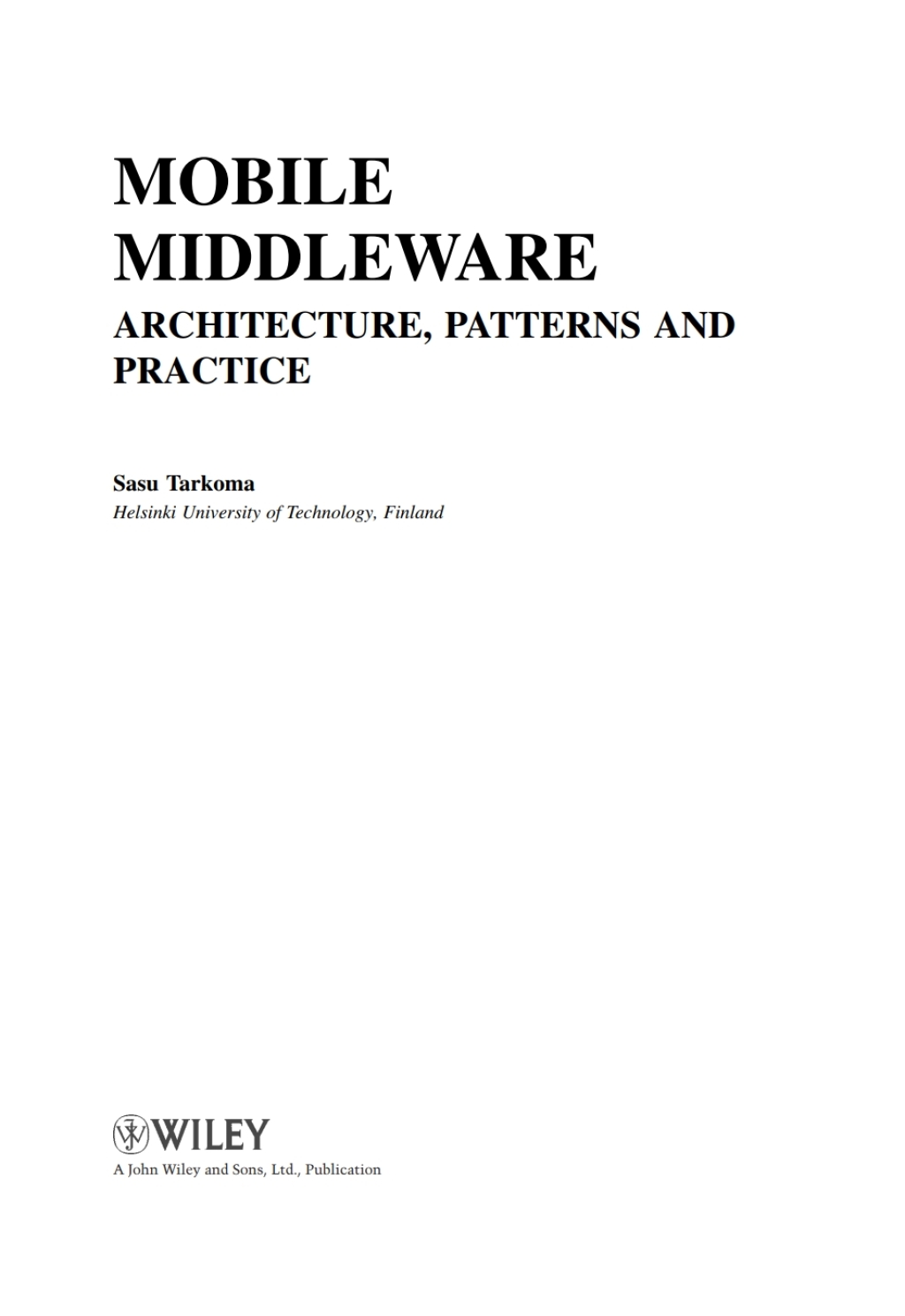 Mobile Middleware Supporting Applications and Services 1st Edition â€“ PDF/EPUB Version Downloadable