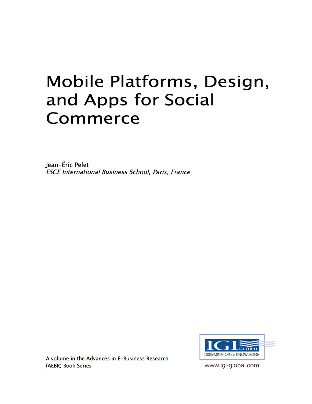 Mobile Platforms, Design, and Apps for Social Commerce  â€“ PDF/EPUB Version Downloadable