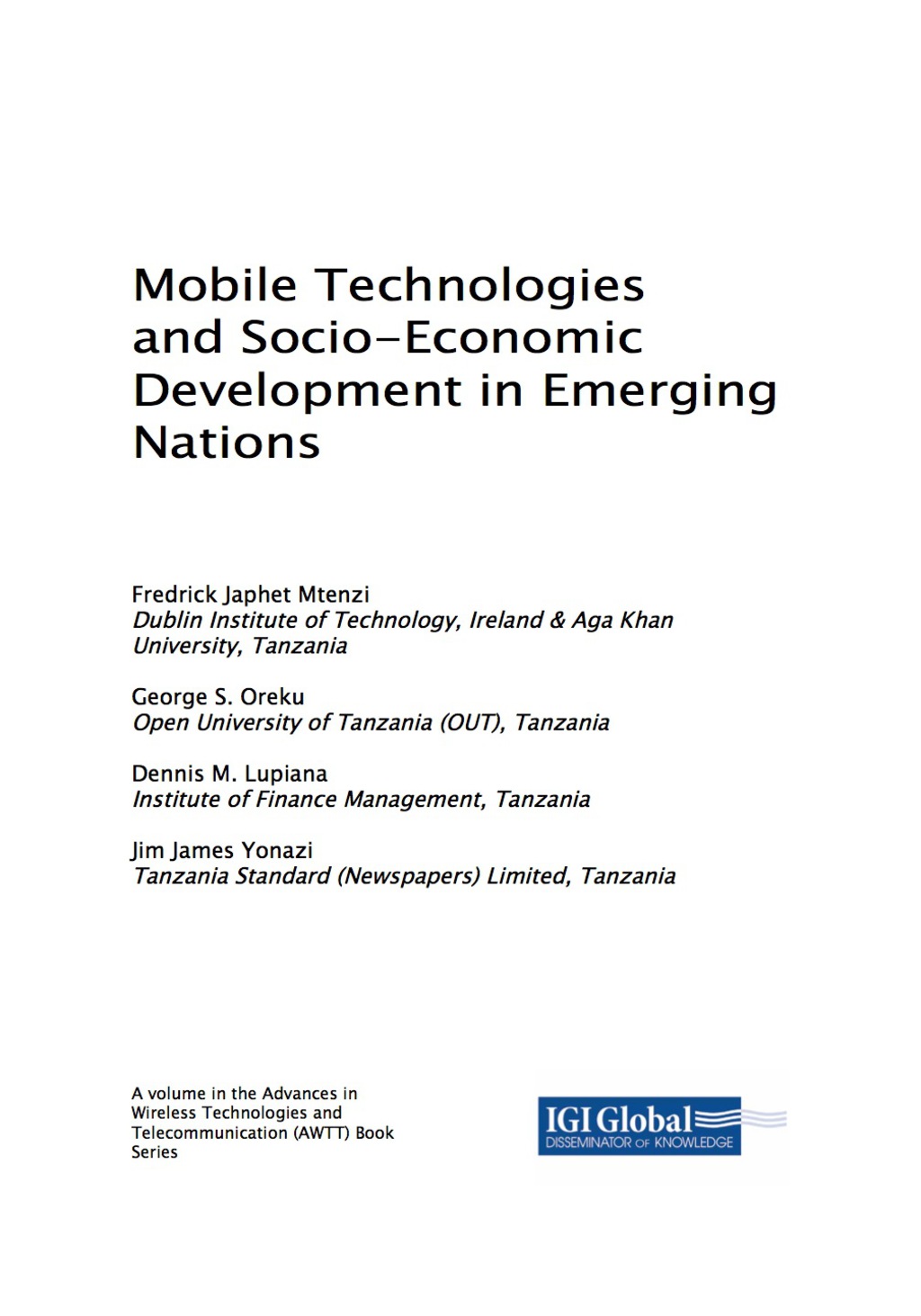 Mobile Technologies and Socio-Economic Development in Emerging Nations  â€“ PDF/EPUB Version Downloadable
