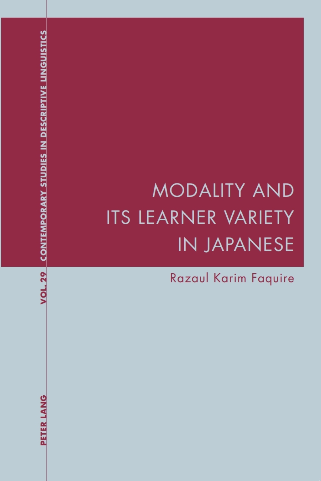 Modality and Its Learner Variety in Japanese 1st Edition â€“ PDF/EPUB Version Downloadable