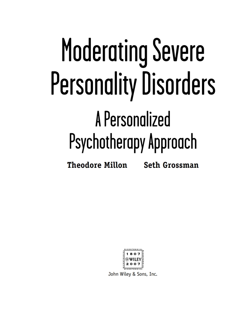 Moderating Severe Personality Disorders A Personalized Psychotherapy Approach 1st Edition â€“ PDF/EPUB Version Downloadable