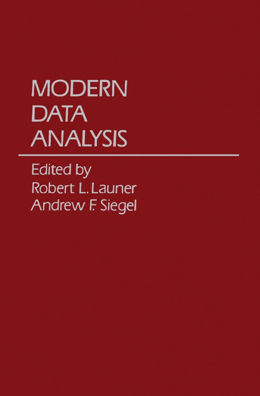 Modern Data Analysis  â€“ PDF/EPUB Version Downloadable