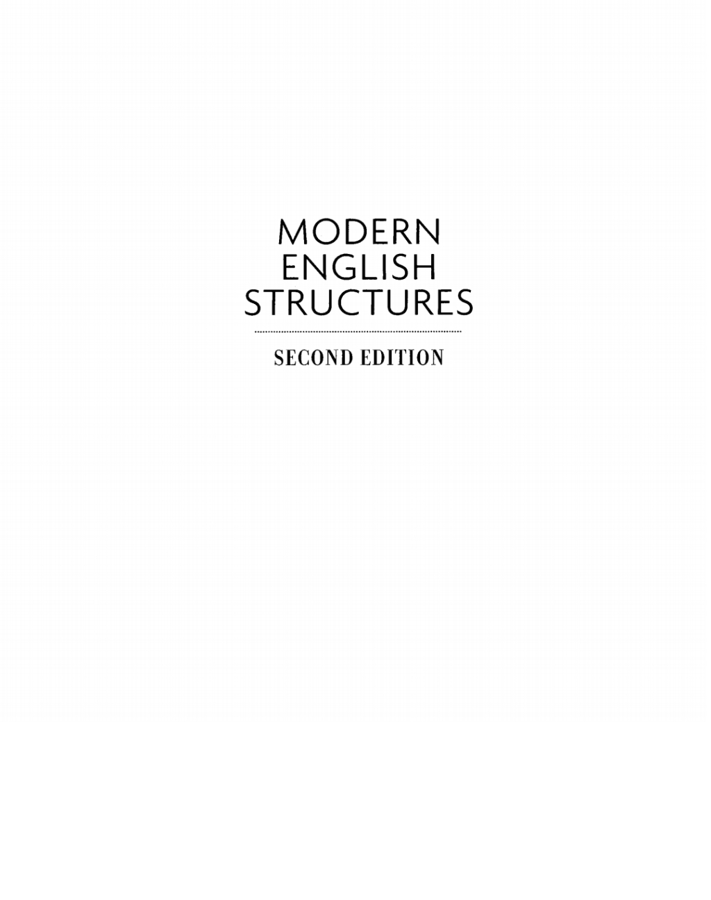 Modern English Structures  â€“ PDF/EPUB Version Downloadable