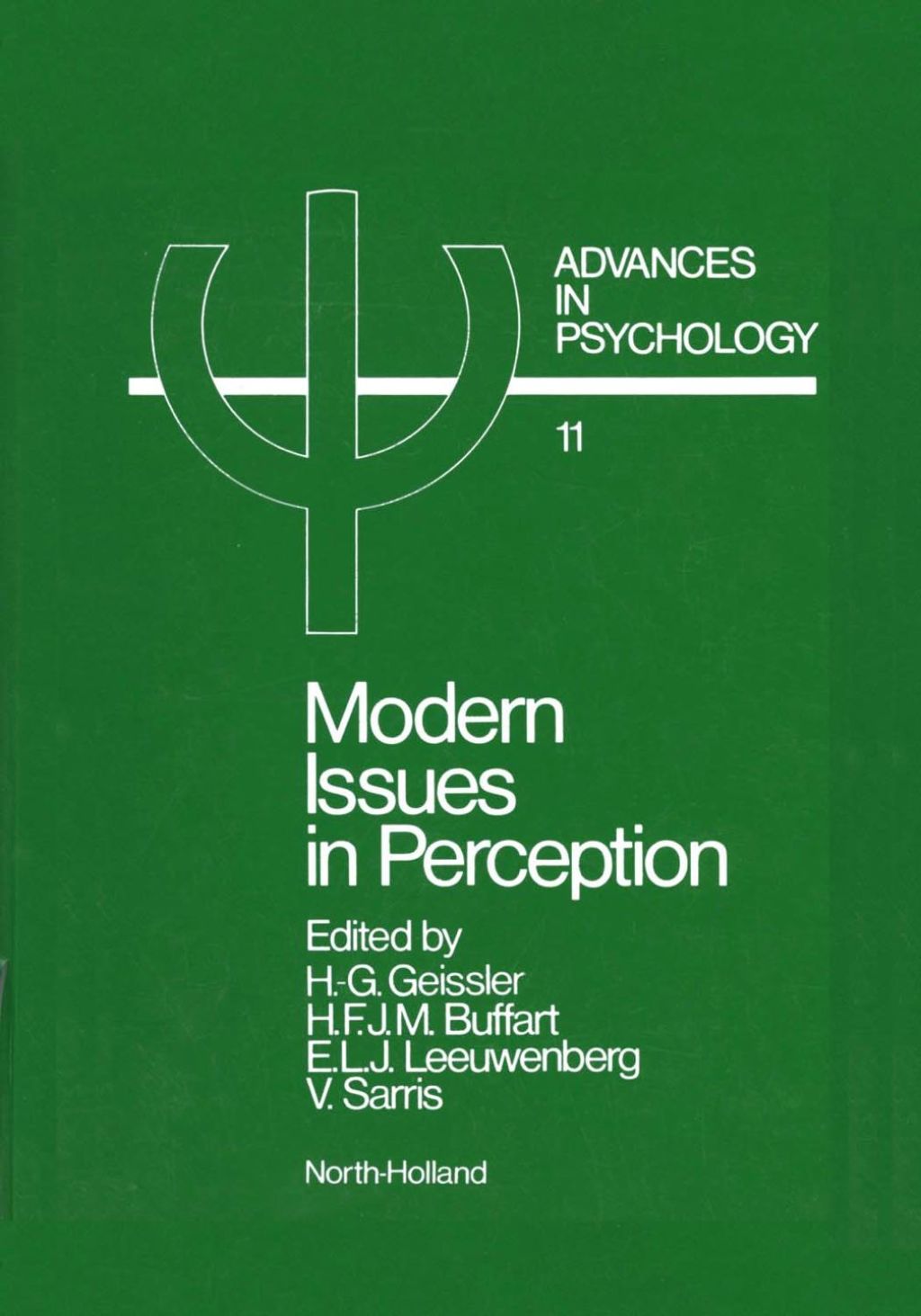 Modern Issues in Perception  â€“ PDF/EPUB Version Downloadable