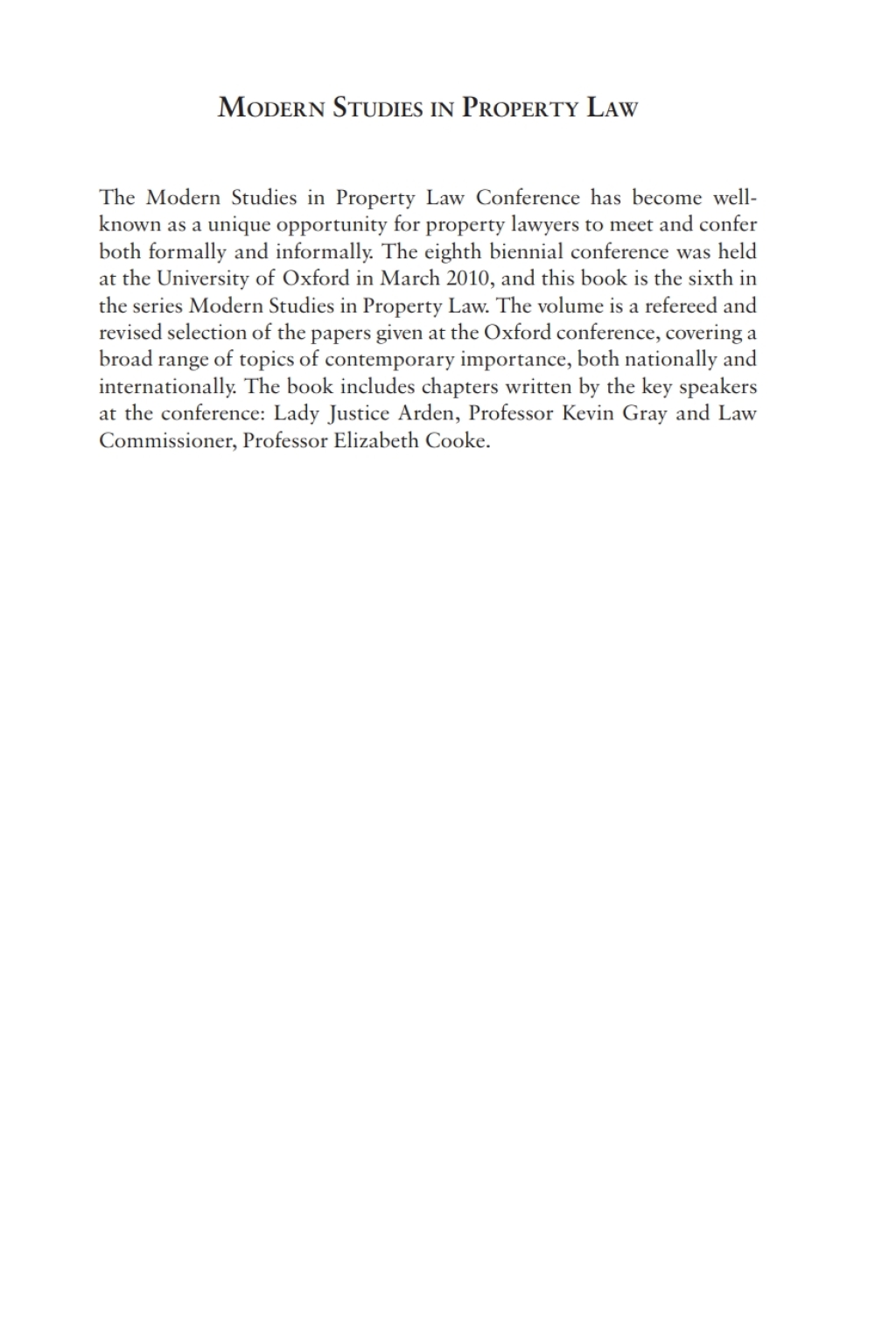 Modern Studies in Property Law - Volume 6 A Contextual Analysis 1st Edition â€“ PDF/EPUB Version Downloadable