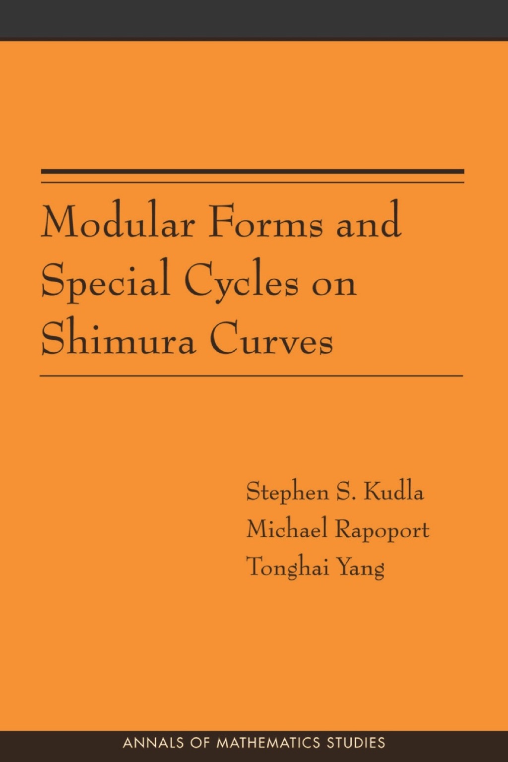 Modular Forms and Special Cycles on Shimura Curves  â€“ PDF/EPUB Version Downloadable