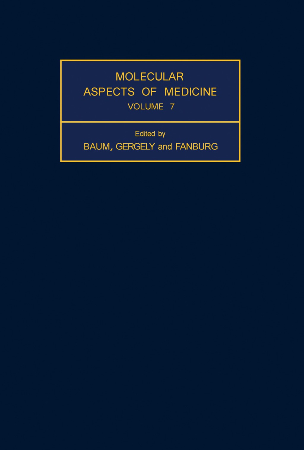 Molecular Aspects of Medicine Volume 7  â€“ PDF/EPUB Version Downloadable