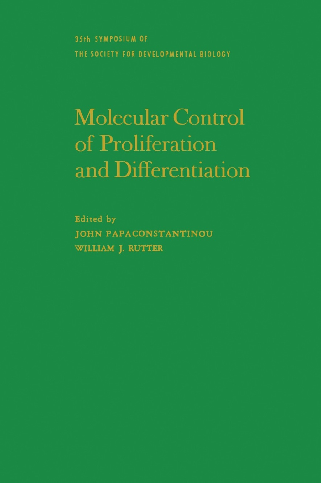Molecular Control of Proliferation and Differentiation  â€“ PDF/EPUB Version Downloadable