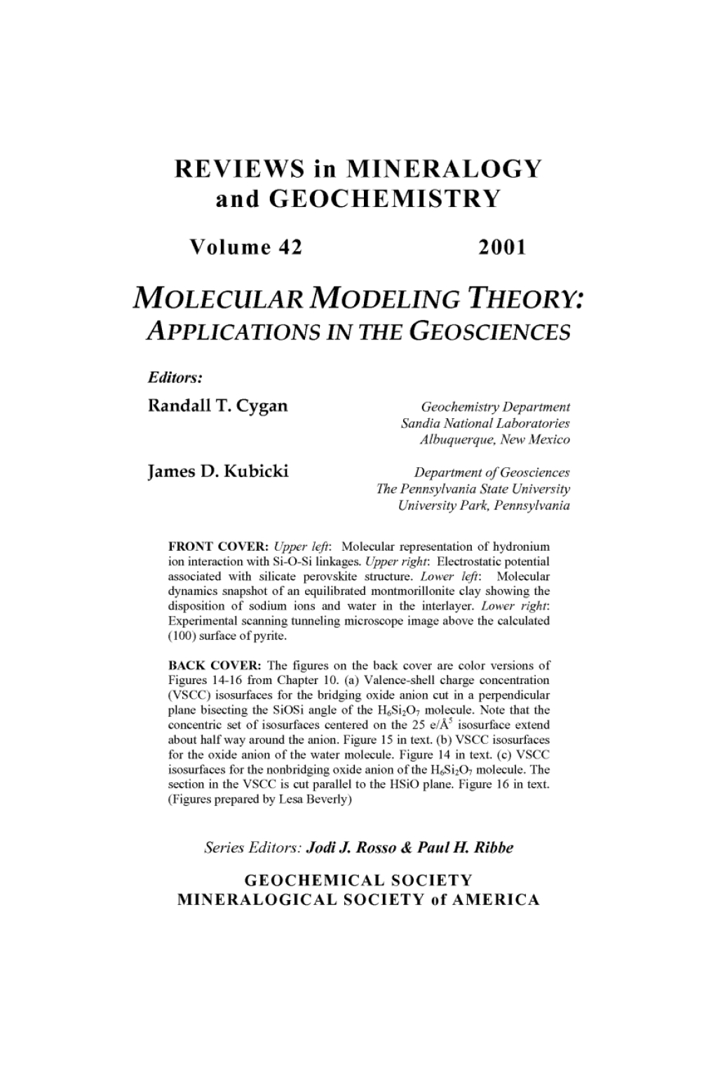 Molecular Modeling Theory Applications in the Geosciences 1st Edition â€“ PDF/EPUB Version Downloadable