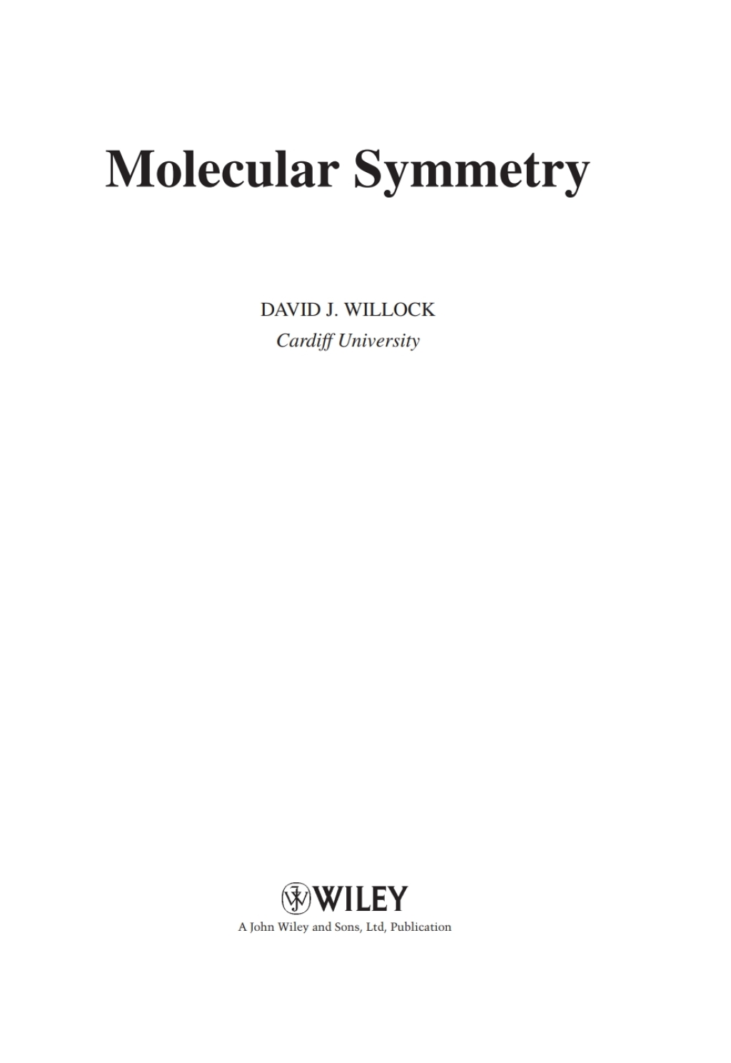 Molecular Symmetry 1st Edition â€“ PDF/EPUB Version Downloadable