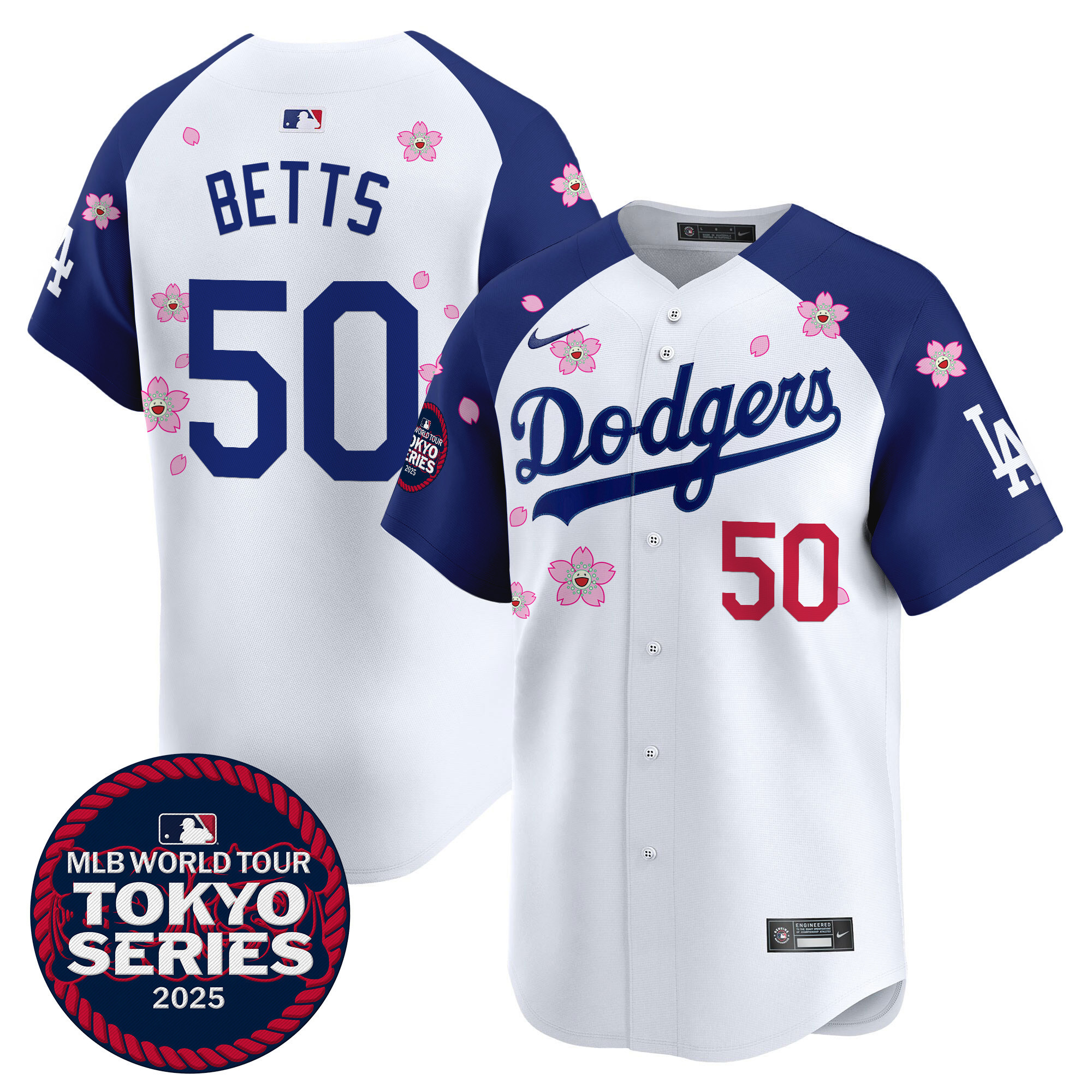 Mookie Betts Men's Los Angeles Dodgers Tokyo Series 2025 Vapor Premier Limited Alternate Jersey V2 - Stitched