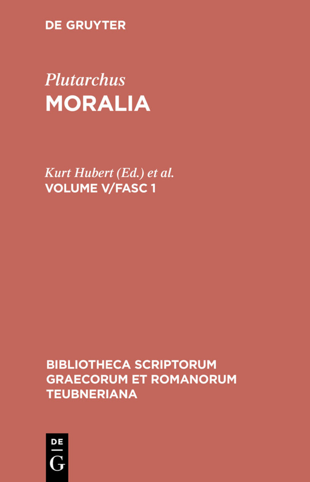 Moralia Volume V/Fasc 1 1st Edition â€“ PDF/EPUB Version Downloadable