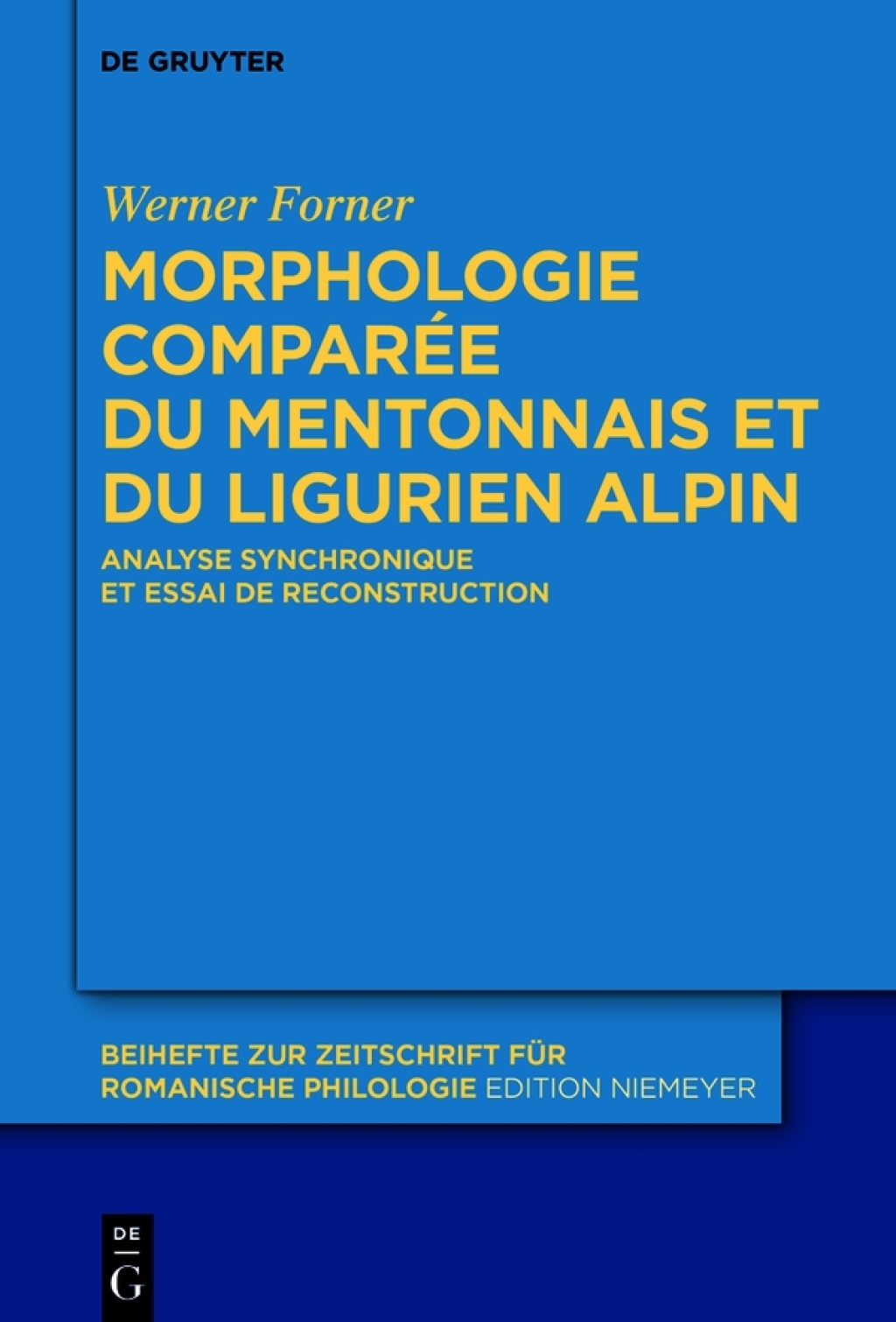 Morphologie comparÃ©e du mentonnais et du ligurien alpin Analyse synchronique et essai de reconstruction 1st Edition â€“ PDF/EPUB Version Downloadable