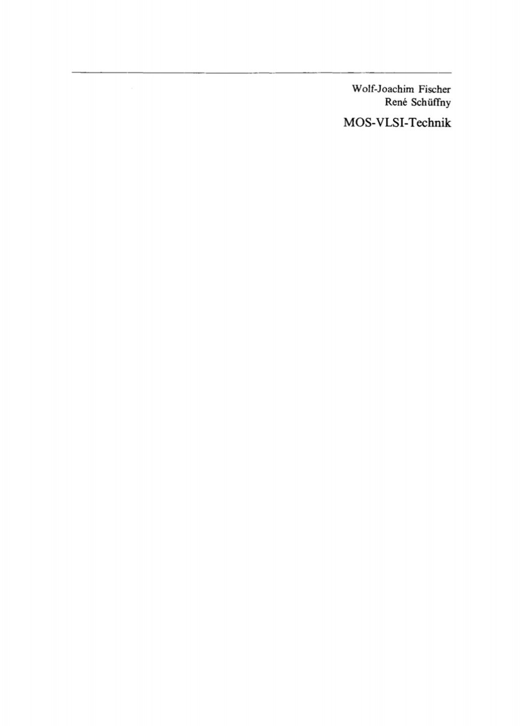 MOS-VLSI-Technik 1st Edition â€“ PDF/EPUB Version Downloadable