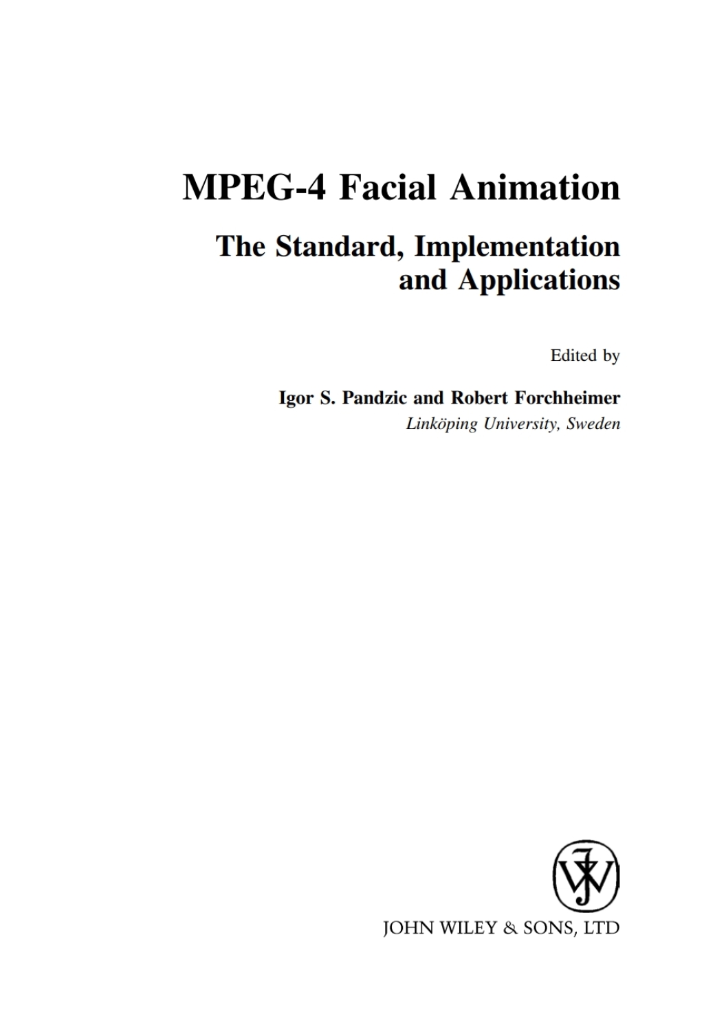 MPEG-4 Facial Animation The Standard, Implementation and Applications 1st Edition â€“ PDF/EPUB Version Downloadable