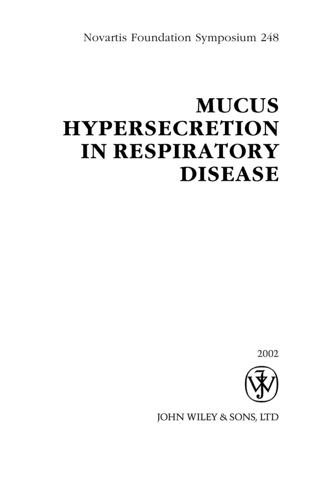 Mucus Hypersecretion in Respiratory Disease 1st Edition â€“ PDF/EPUB Version Downloadable