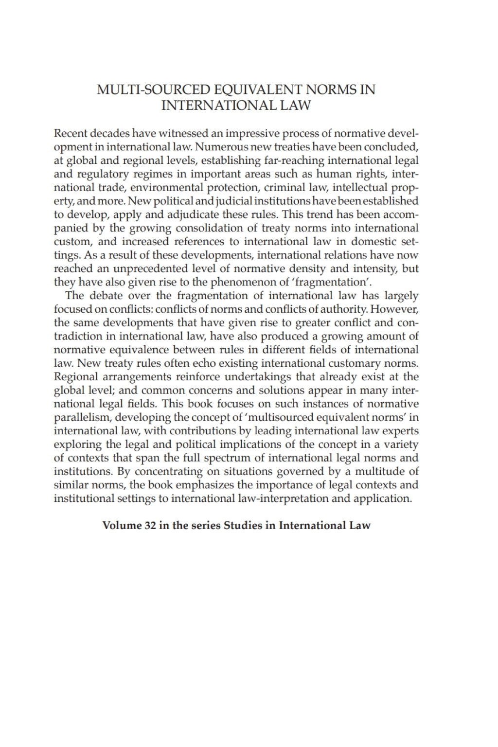 Multi-Sourced Equivalent Norms in International Law Essays in EU Law in Honour of Alan Dashwood 1st Edition â€“ PDF/EPUB Version Downloadable