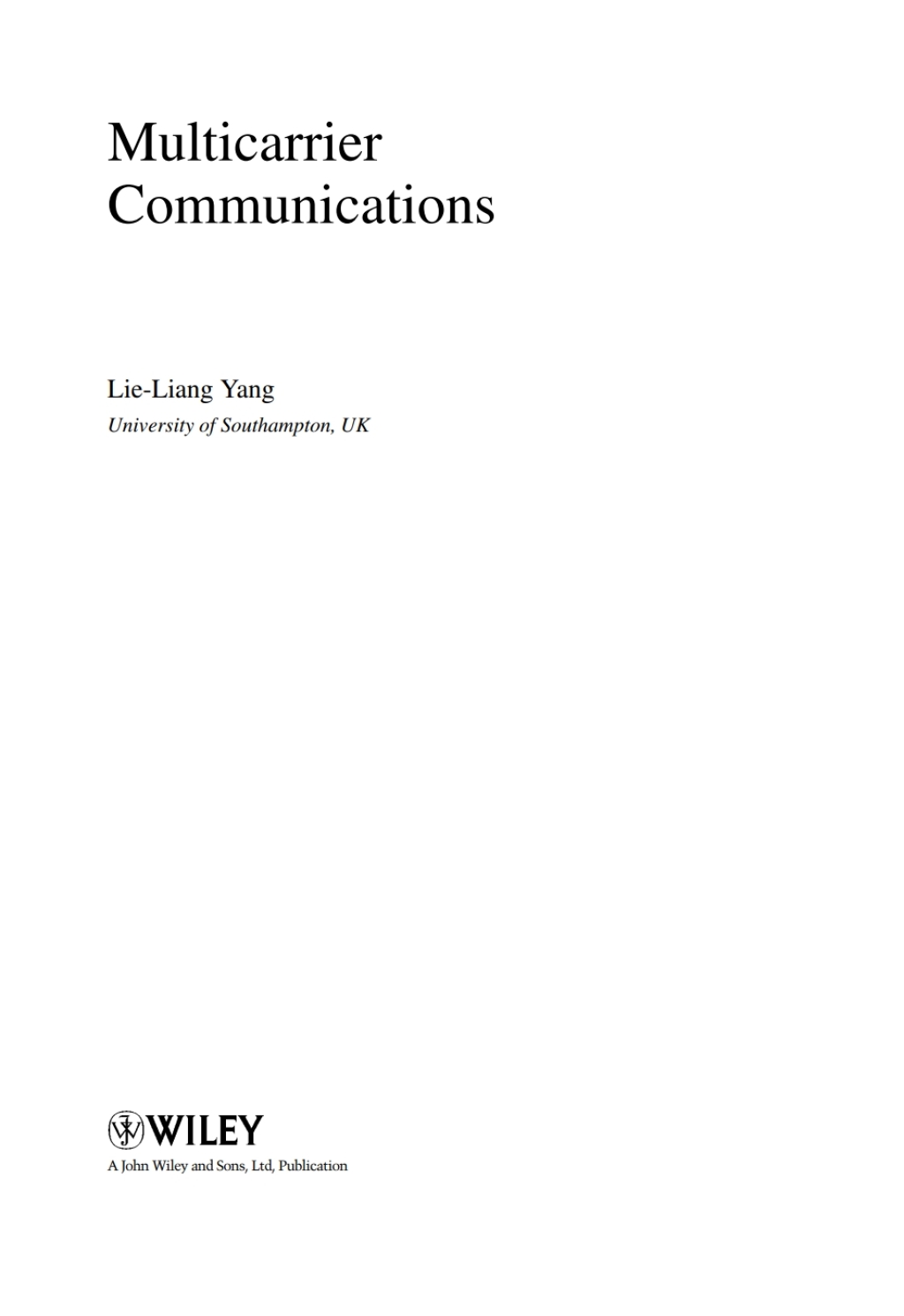 Multicarrier Communications 1st Edition â€“ PDF/EPUB Version Downloadable