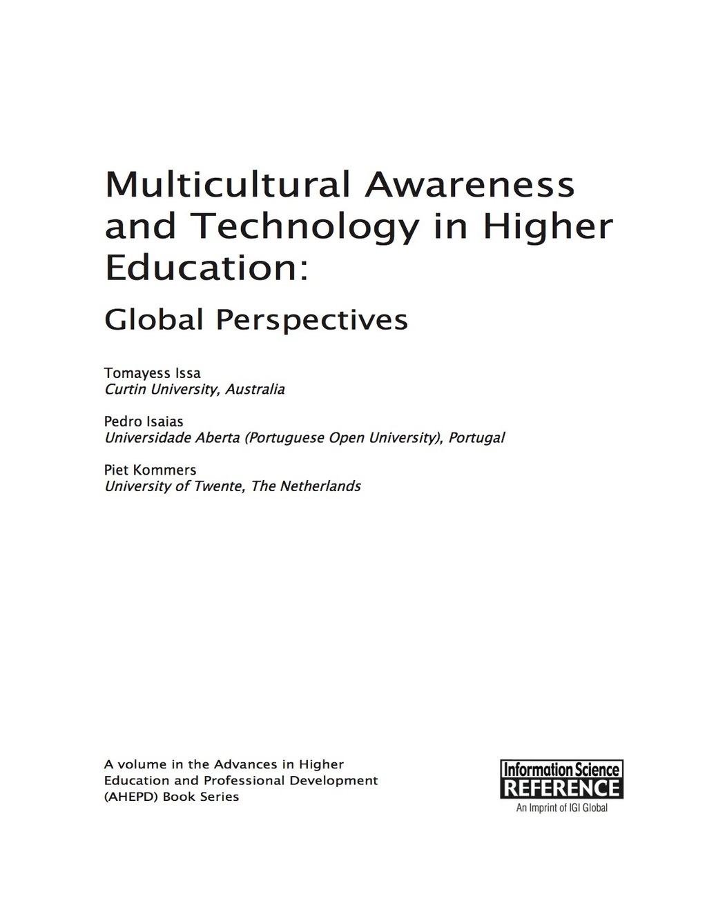 Multicultural Awareness and Technology in Higher Education Global Perspectives  â€“ PDF/EPUB Version Downloadable