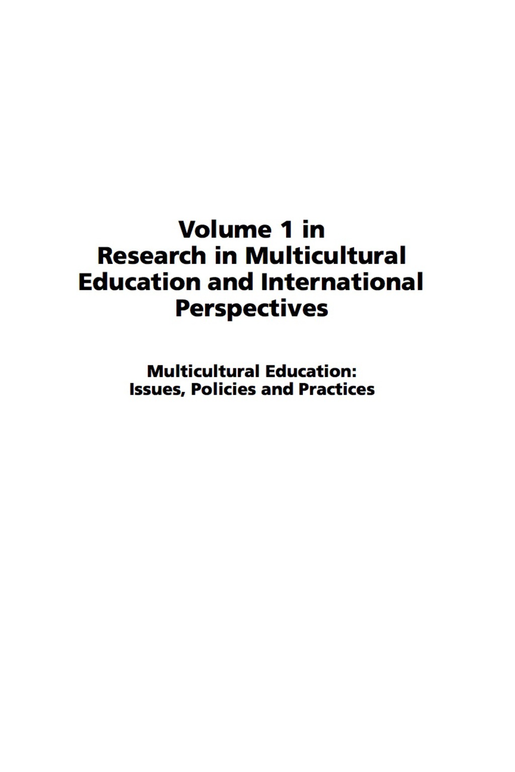 Multicultural Education: Issues, Policies, and Practices  â€“ PDF/EPUB Version Downloadable