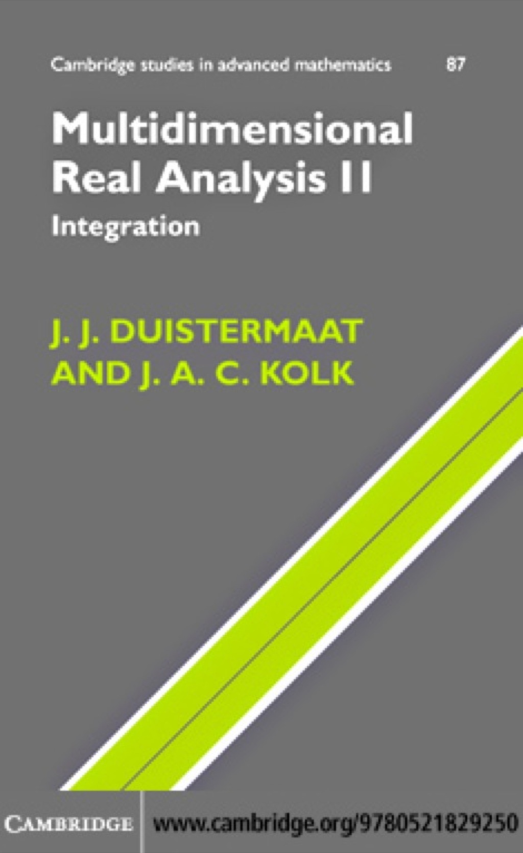Multidimensional Real Analysis II Integration 1st Edition â€“ PDF/EPUB Version Downloadable
