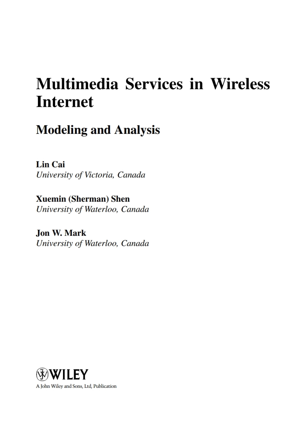 Multimedia Services in Wireless Internet Modeling and Analysis 1st Edition â€“ PDF/EPUB Version Downloadable