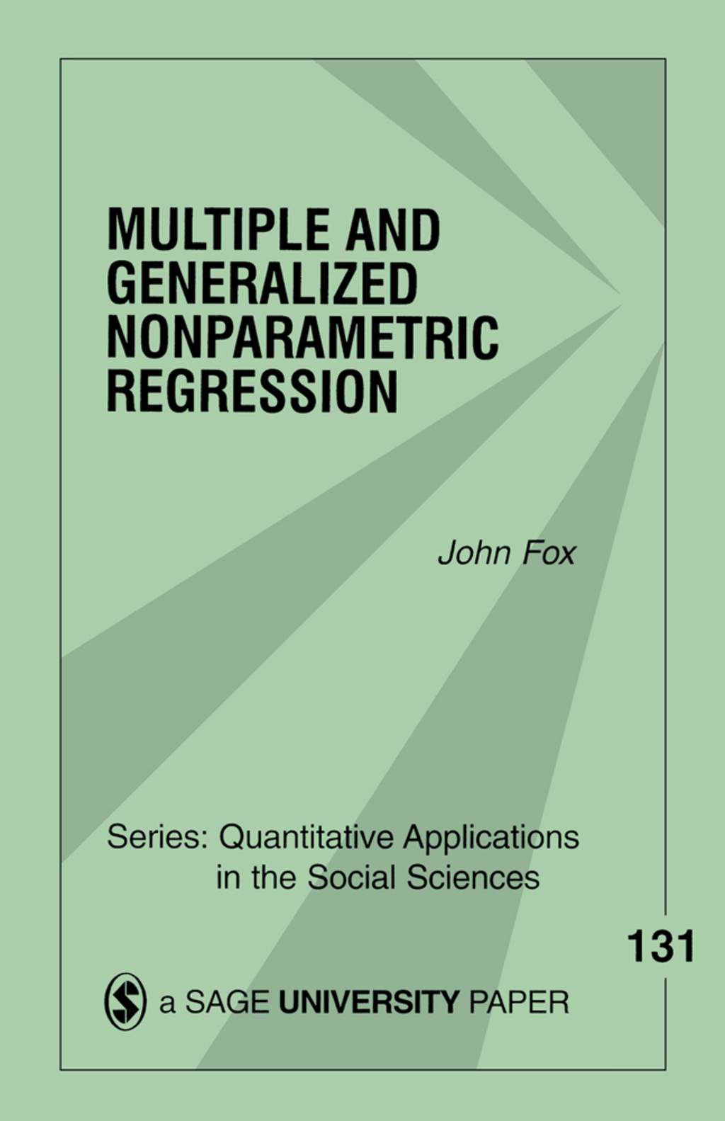 Multiple and Generalized Nonparametric Regression 1st Edition â€“ PDF/EPUB Version Downloadable
