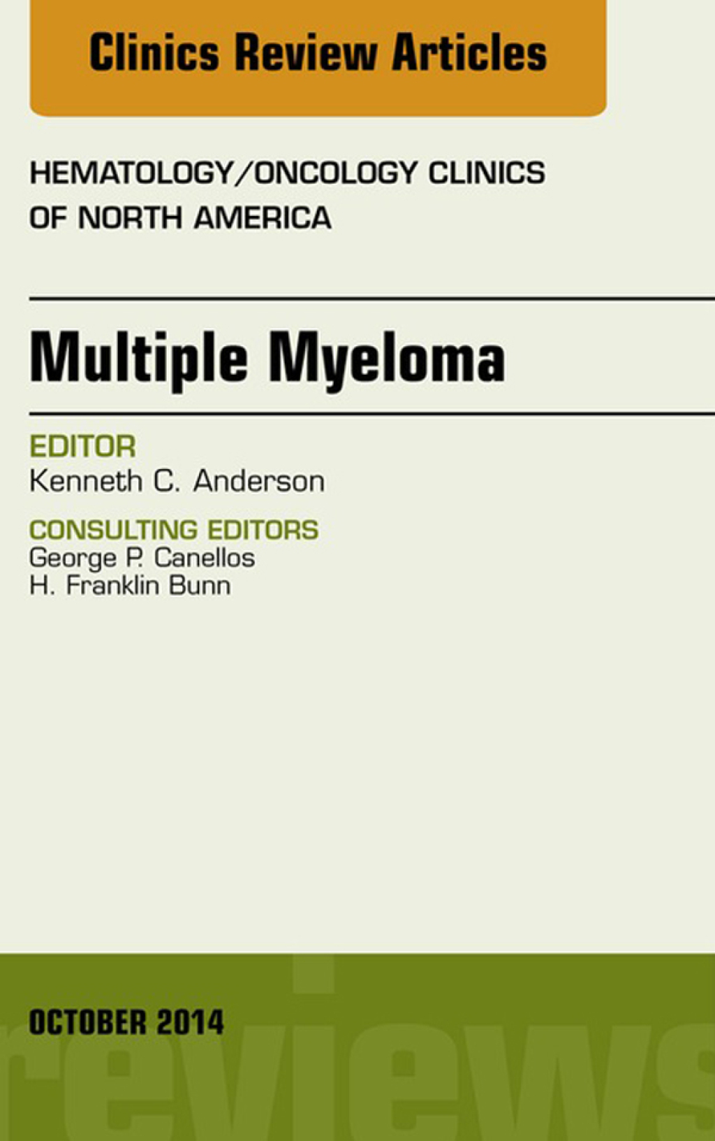 Multiple Myeloma, An Issue of Hematology/Oncology Clinics  â€“ PDF/EPUB Version Downloadable