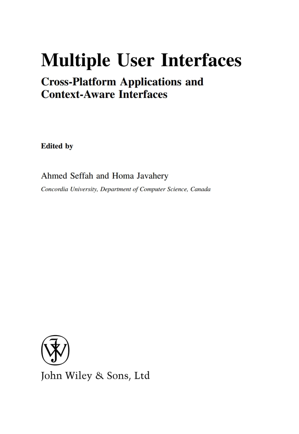 Multiple User Interfaces Cross-Platform Applications and Context-Aware Interfaces 1st Edition â€“ PDF/EPUB Version Downloadable