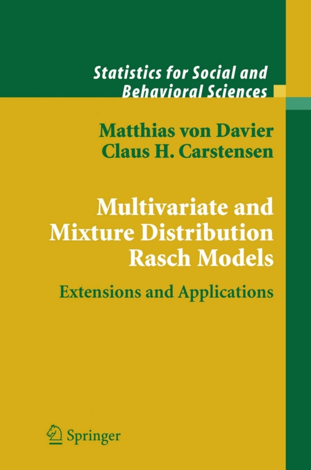 Multivariate and Mixture Distribution Rasch Models Extensions and Applications  â€“ PDF/EPUB Version Downloadable