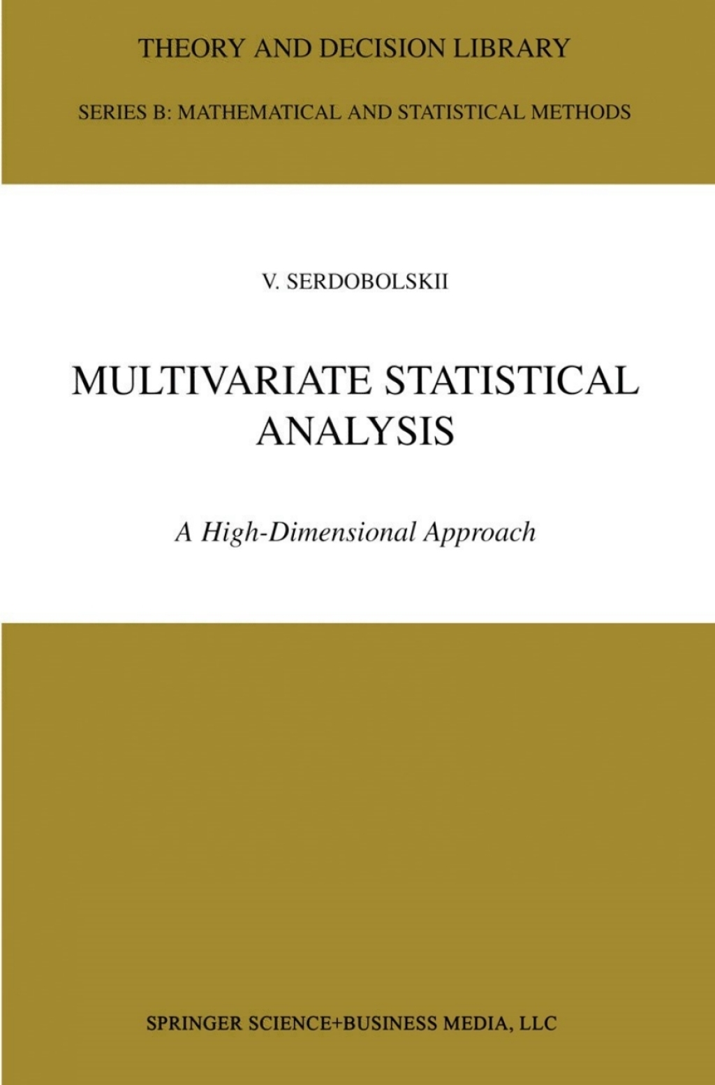 Multivariate Statistical Analysis A High-Dimensional Approach  â€“ PDF/EPUB Version Downloadable