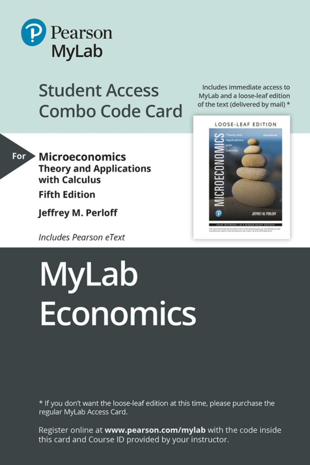 MyLab Economics with Pearson eText + Print Combo Access Code for Microeconomics: Theory and Applications with Calculus 5th Edition â€“ PDF/EPUB Version Downloadable