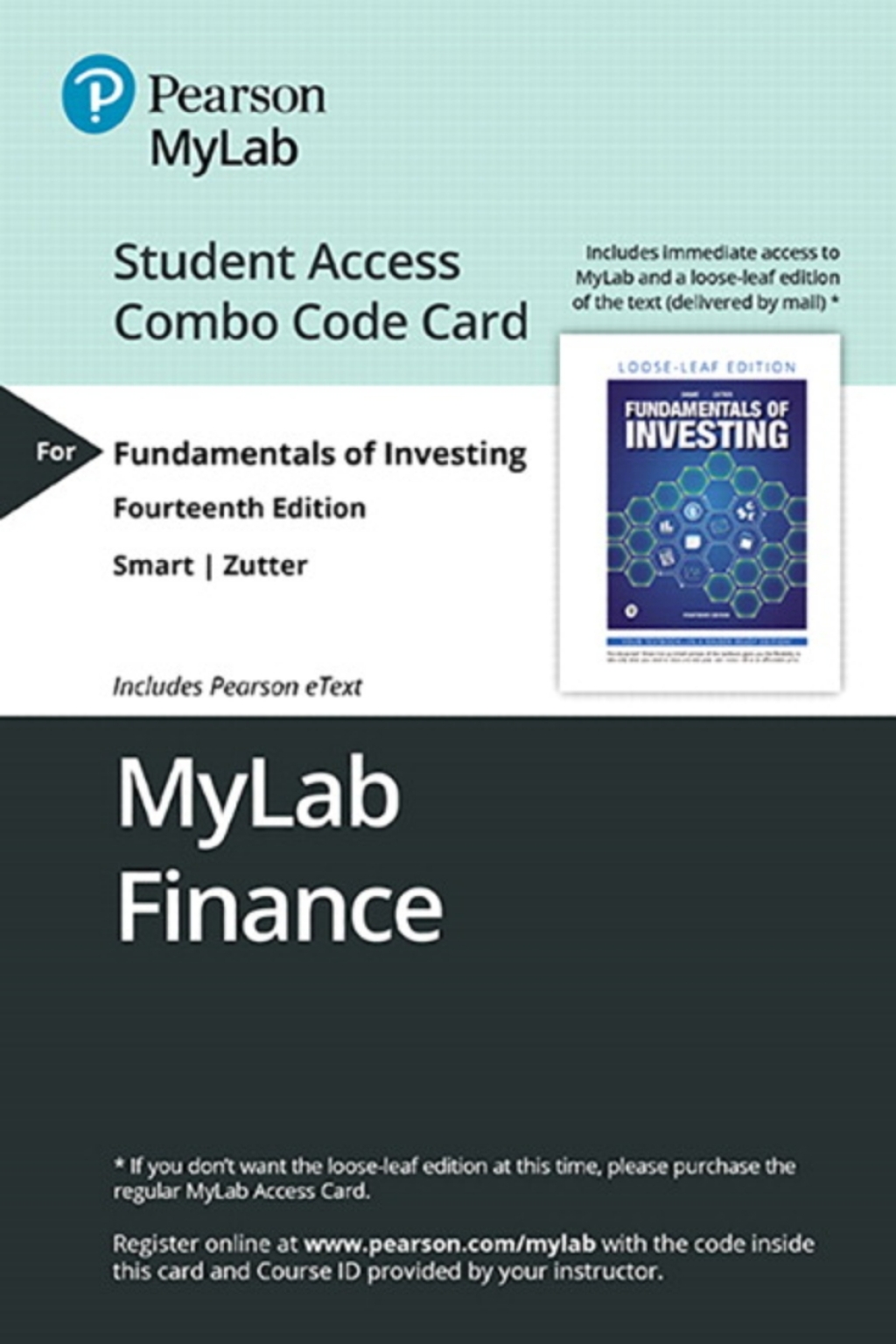 MyLab Finance with Pearson eText + Print Combo Access Code for Fundamentals of Investing 14th Edition â€“ PDF/EPUB Version Downloadable