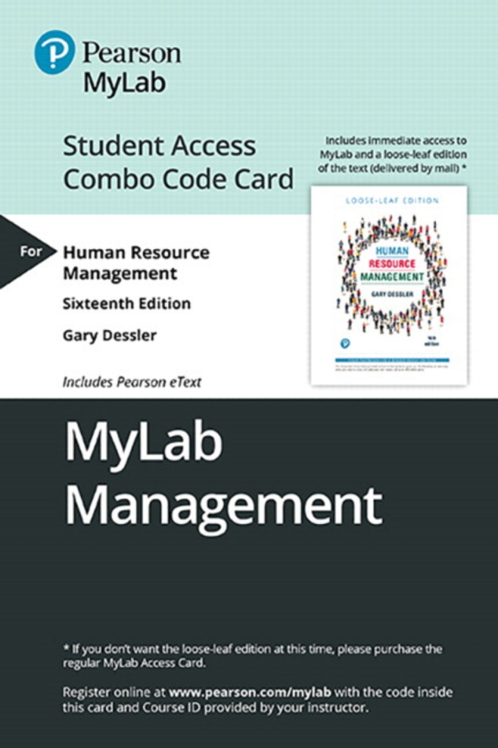 MyLab Management with Pearson eText + Print Combo Access Code for Human Resource Management 16th Edition â€“ PDF/EPUB Version Downloadable