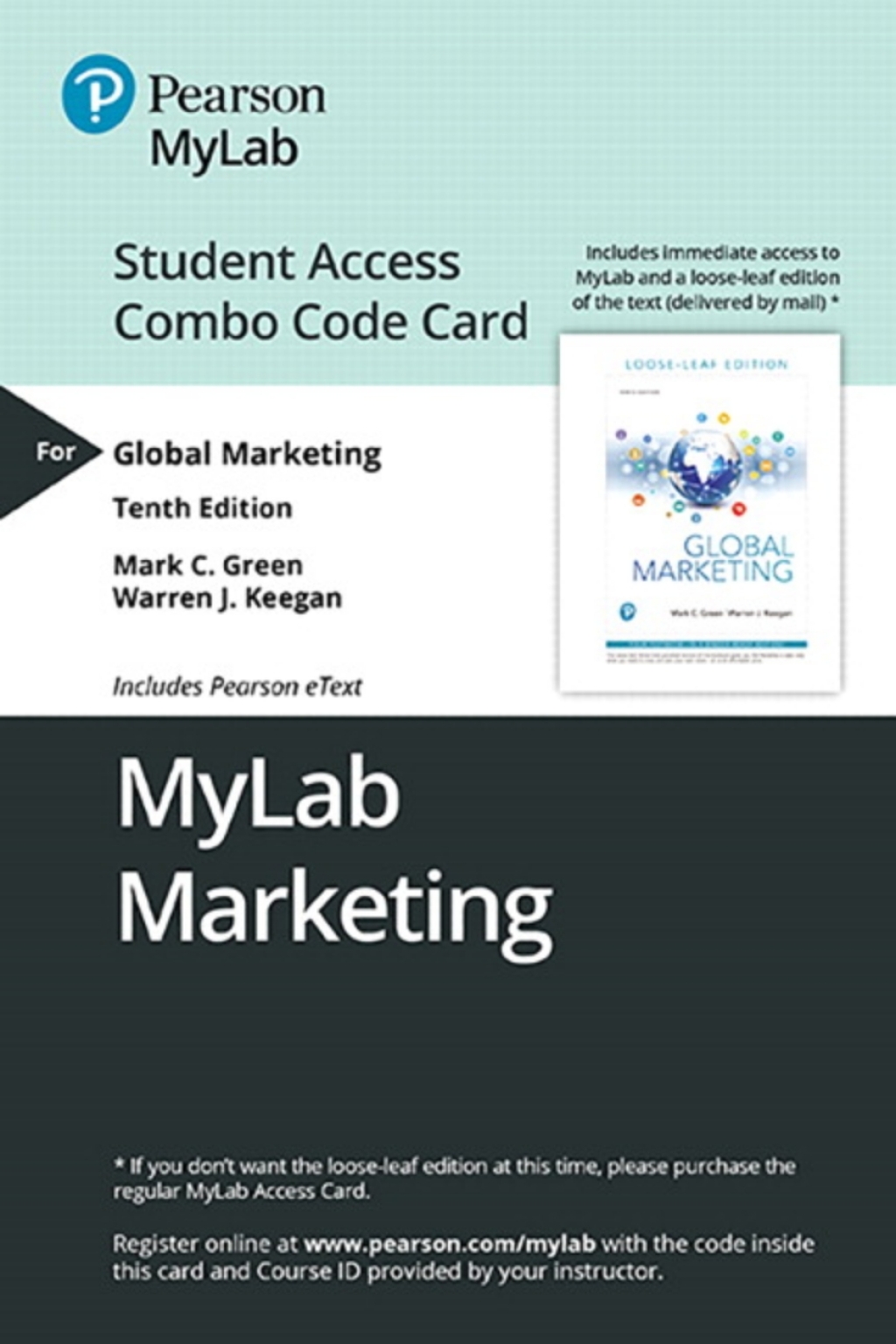 MyLab Marketing with Pearson eText + Print Combo Access Code for Global Marketing 10th Edition â€“ PDF/EPUB Version Downloadable
