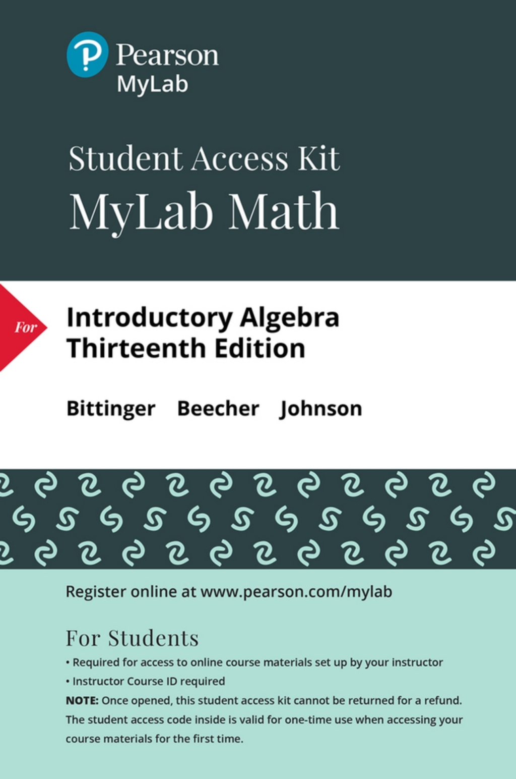 MyLab Math Access Code (24 Months) for Introductory Algebra 13th Edition â€“ PDF/EPUB Version Downloadable