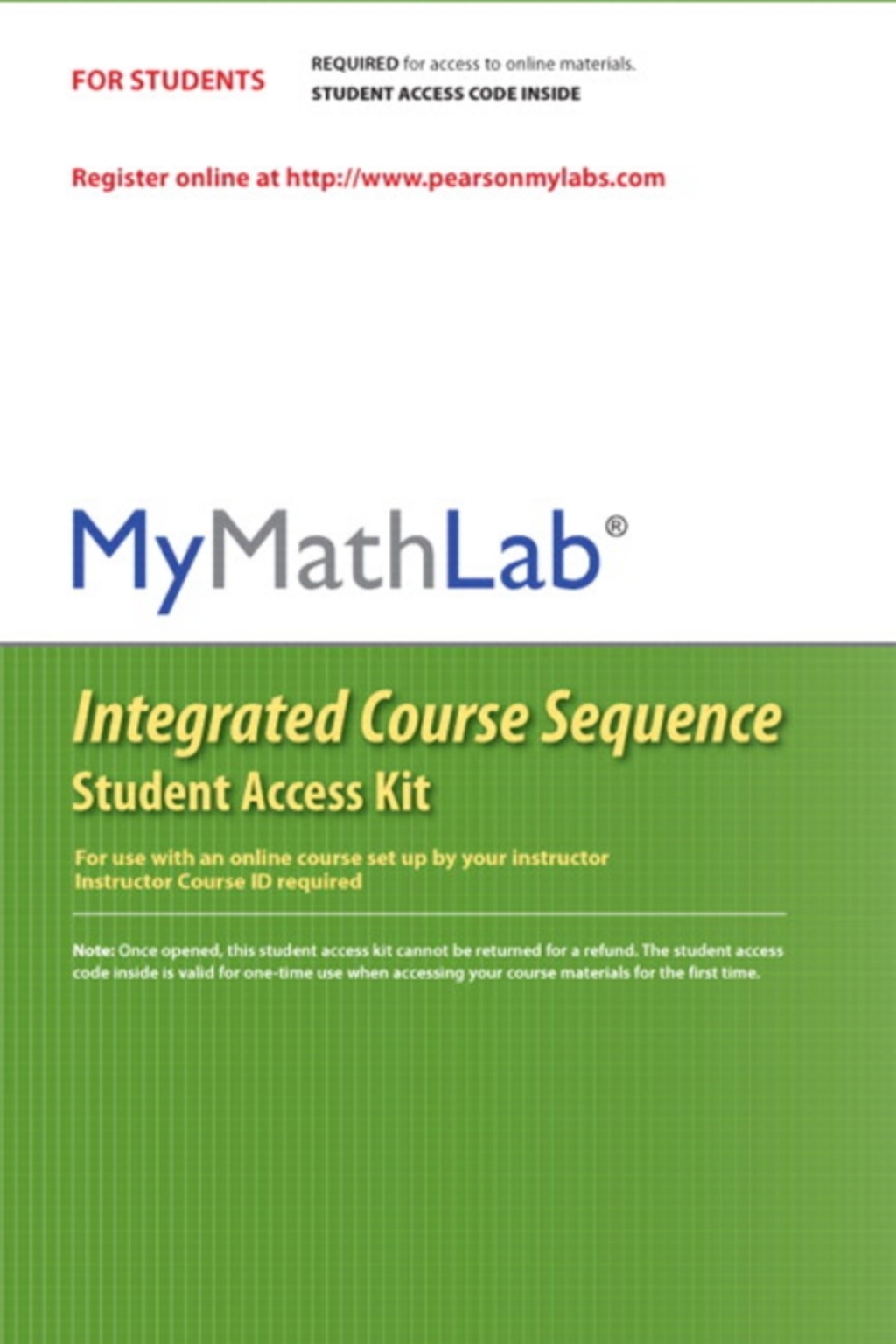 MyLab Math CourseCompass Integrated Course Sequence -- Standalone Access Card 1st Edition â€“ PDF/EPUB Version Downloadable