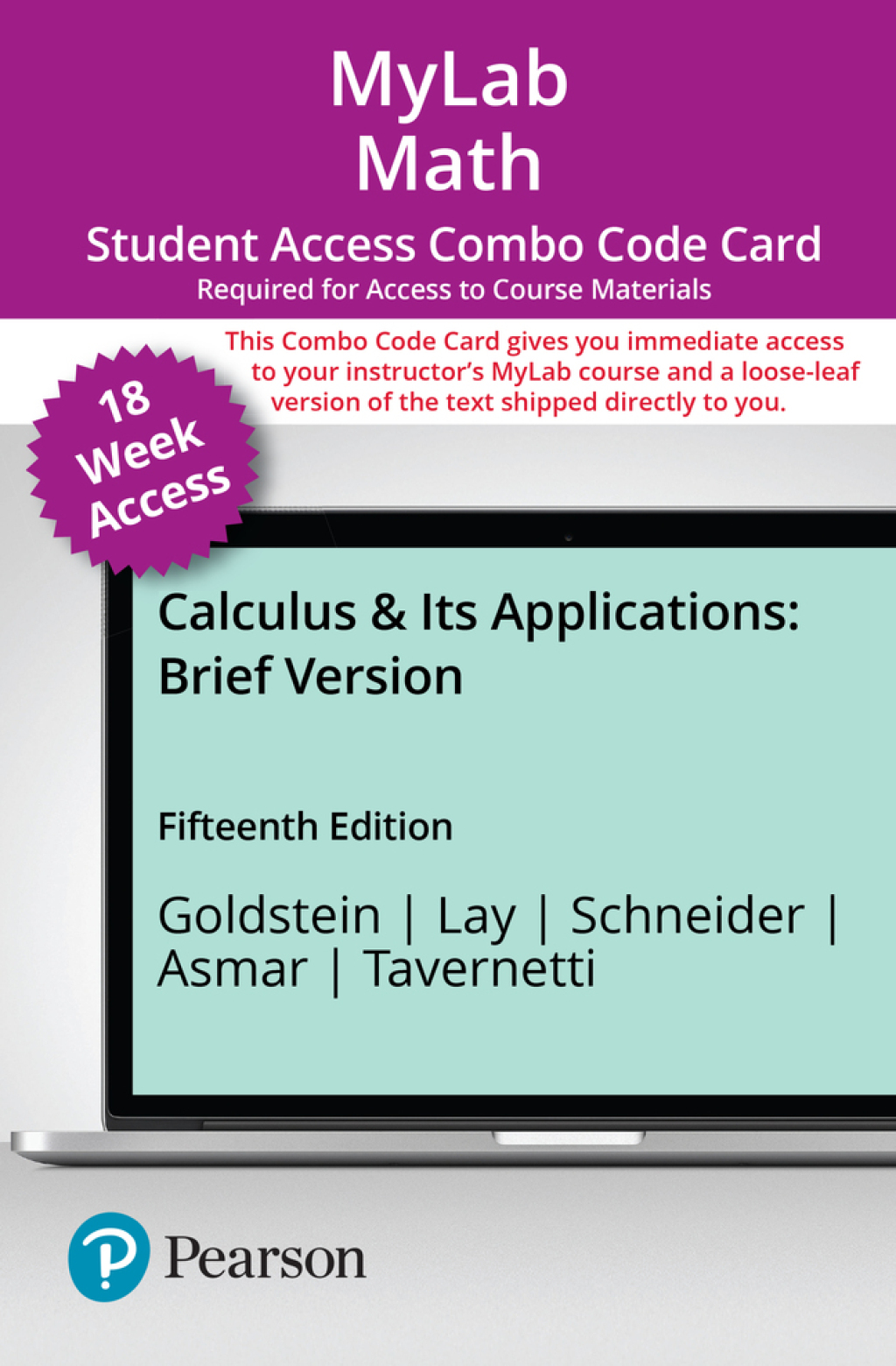 MyLab Math with Pearson eText + Print Combo Access Code for Calculus & Its Applications, Brief Version 15th Edition â€“ PDF/EPUB Version Downloadable