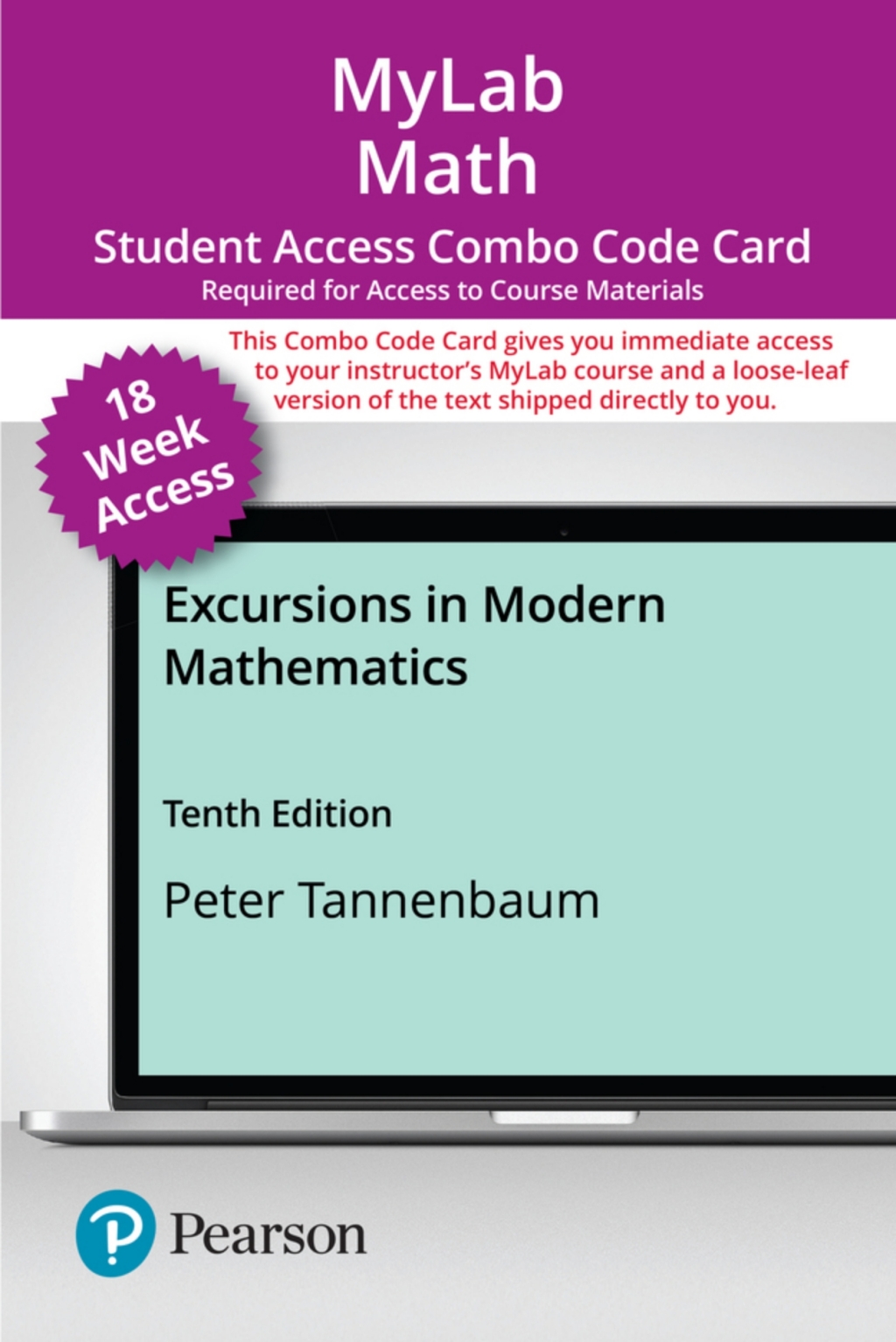 MyLab Math with Pearson eText + Print Combo Access Code for Excursions in Modern Mathematics 10th Edition â€“ PDF/EPUB Version Downloadable