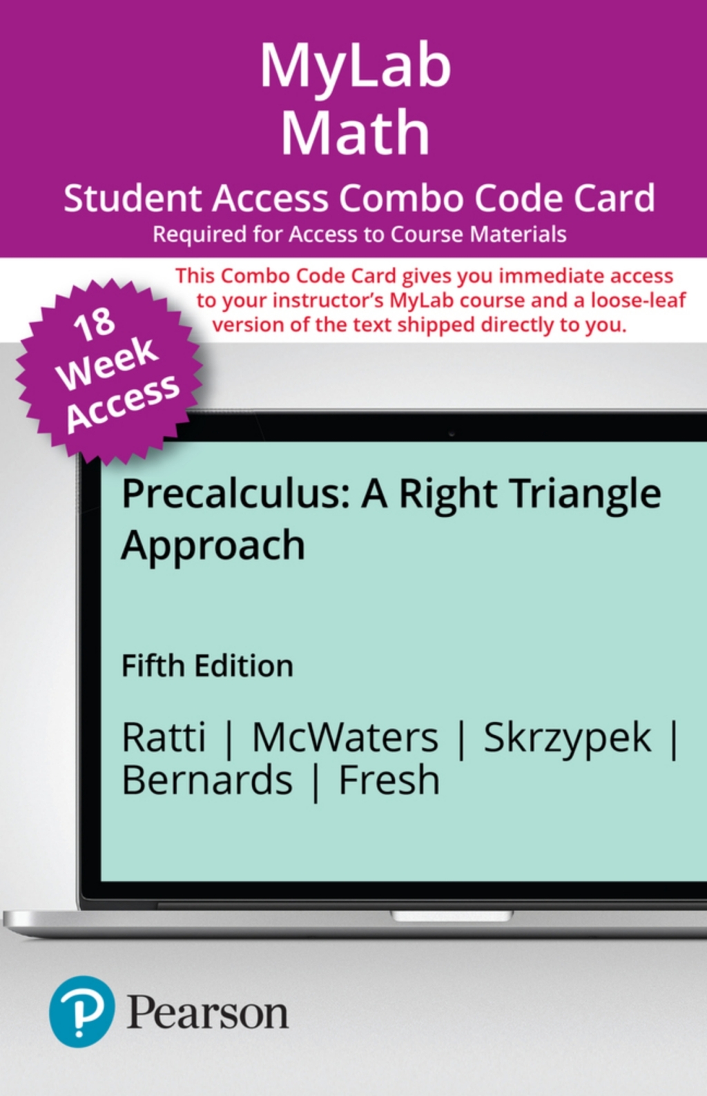 MyLab Math with Pearson eText + Print Combo Access Code for Precalculus: A Right Triangle Approach 5th Edition â€“ PDF/EPUB Version Downloadable