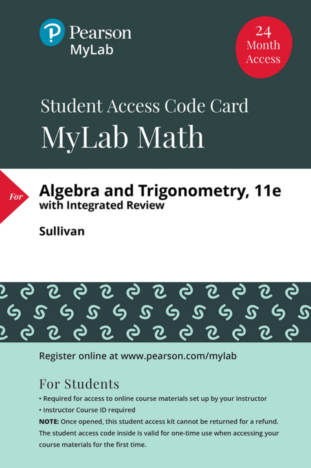 MyLab Math with Pearson eText (24 Month) Access Code for Algebra and Trigonometry 11th Edition â€“ PDF/EPUB Version Downloadable