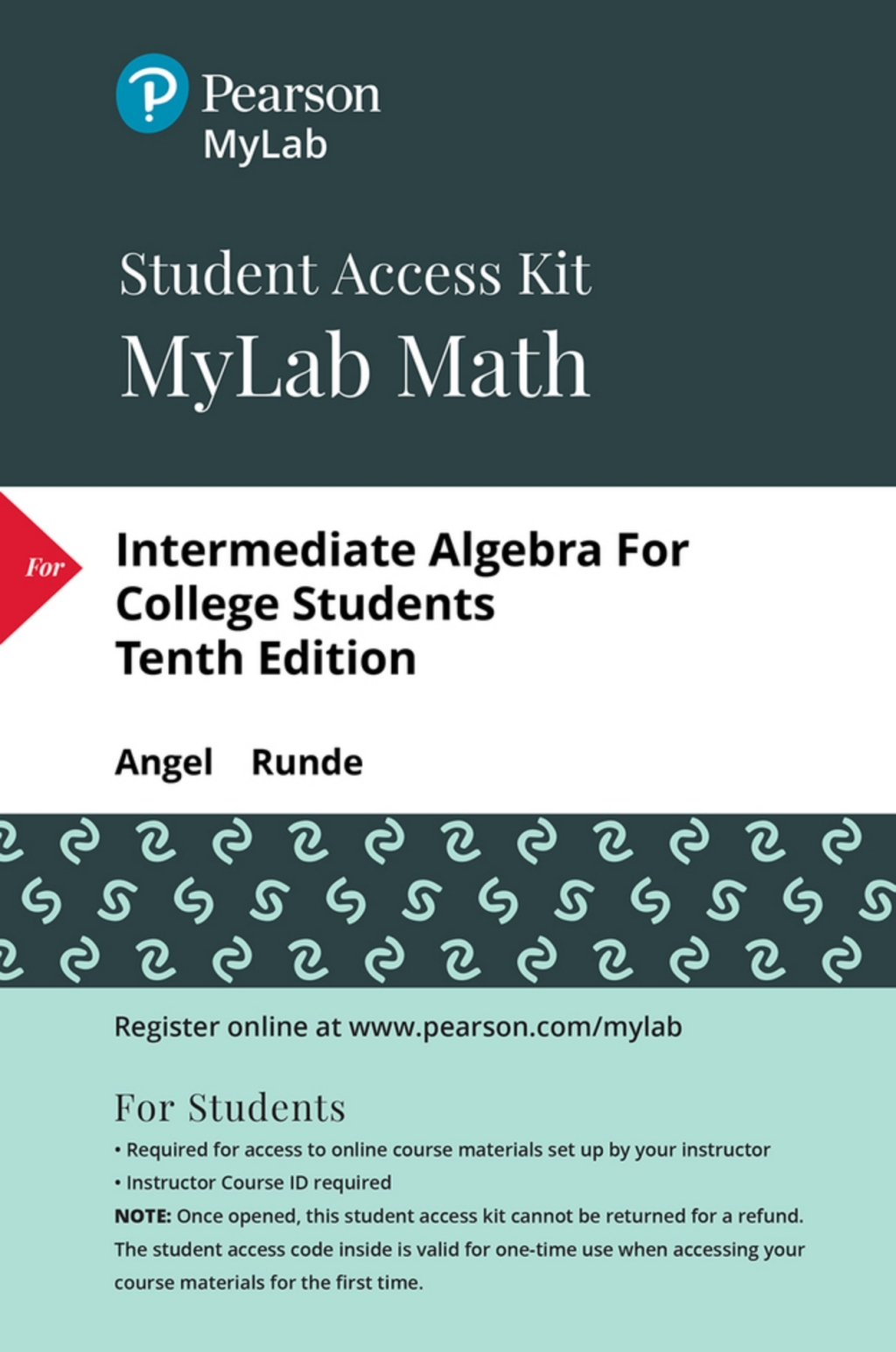 MyLab Math with Pearson eText (up to 24 months) Access Code for Intermediate Algebra for College Students 10th Edition â€“ PDF/EPUB Version Downloadable