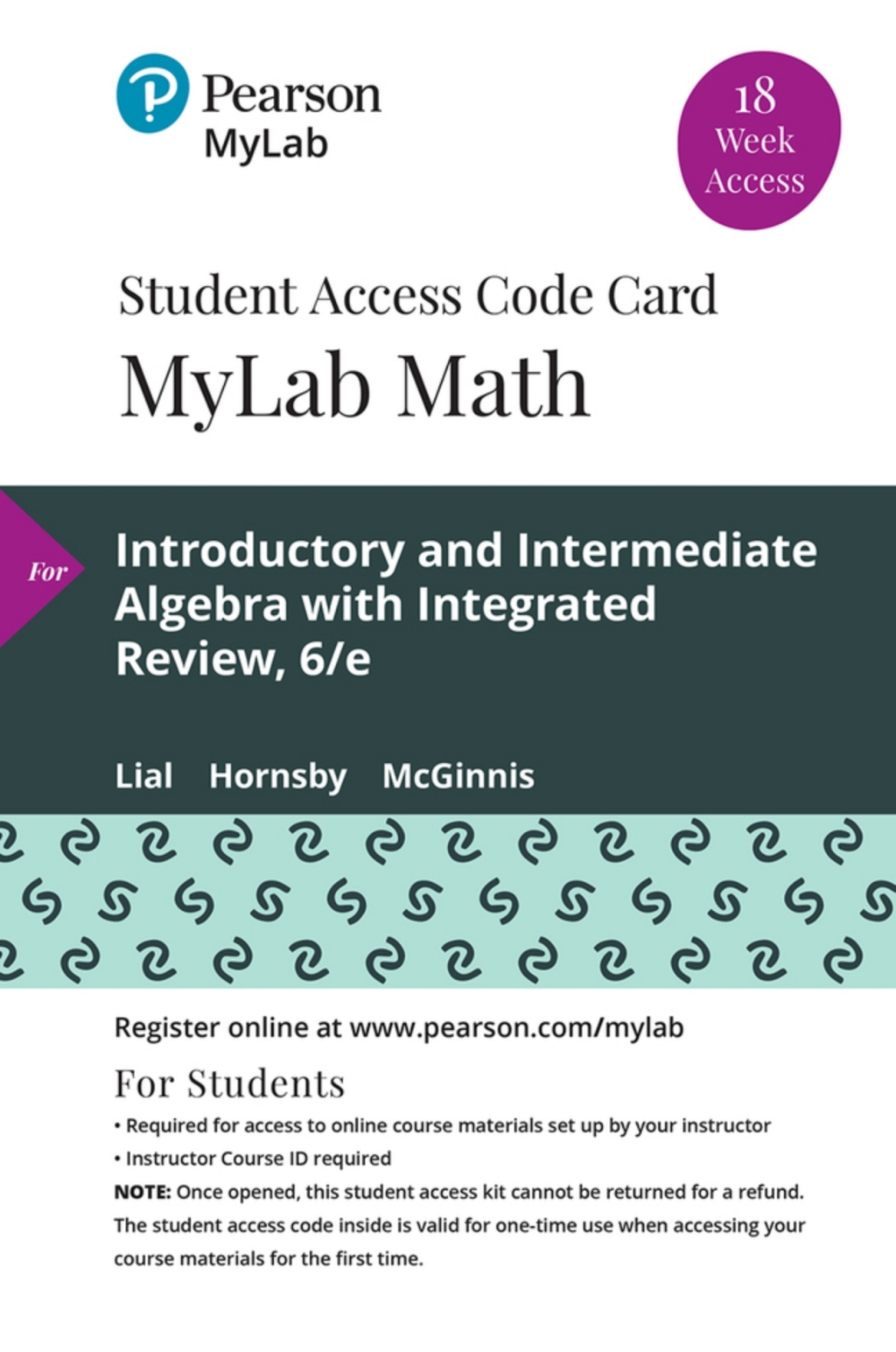 MyLab Math with Pearson eText Access Code for Introductory & Intermediate Algebra with Integrated Review 6th Edition â€“ PDF/EPUB Version Downloadable