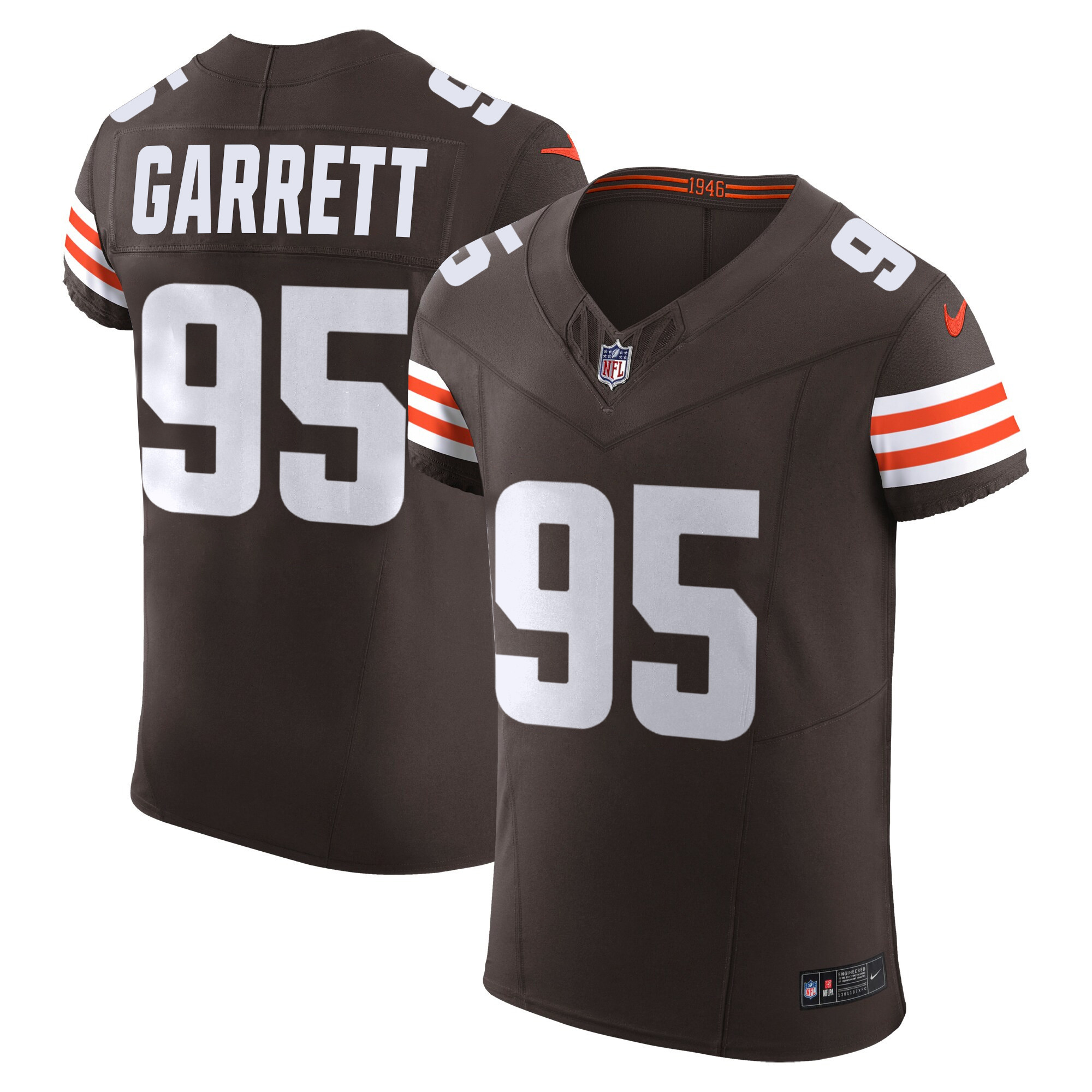 Myles Garrett Men's Cleveland Browns Vapor Elite Brown Jersey - All Stitched