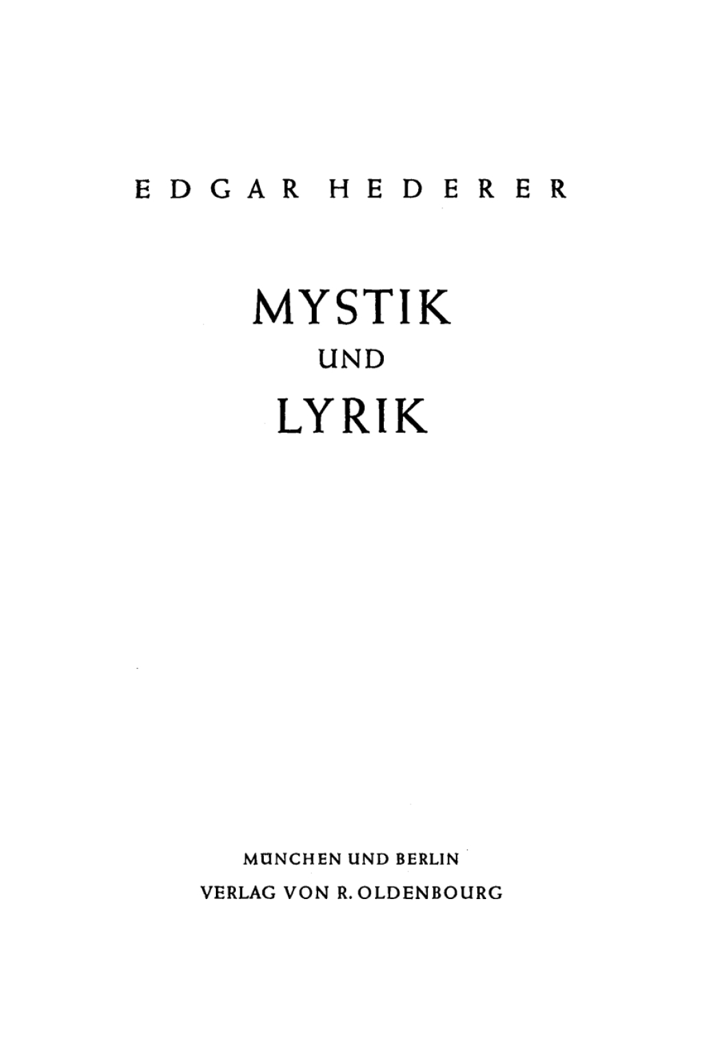 Mystik und Lyrik 1st Edition â€“ PDF/EPUB Version Downloadable