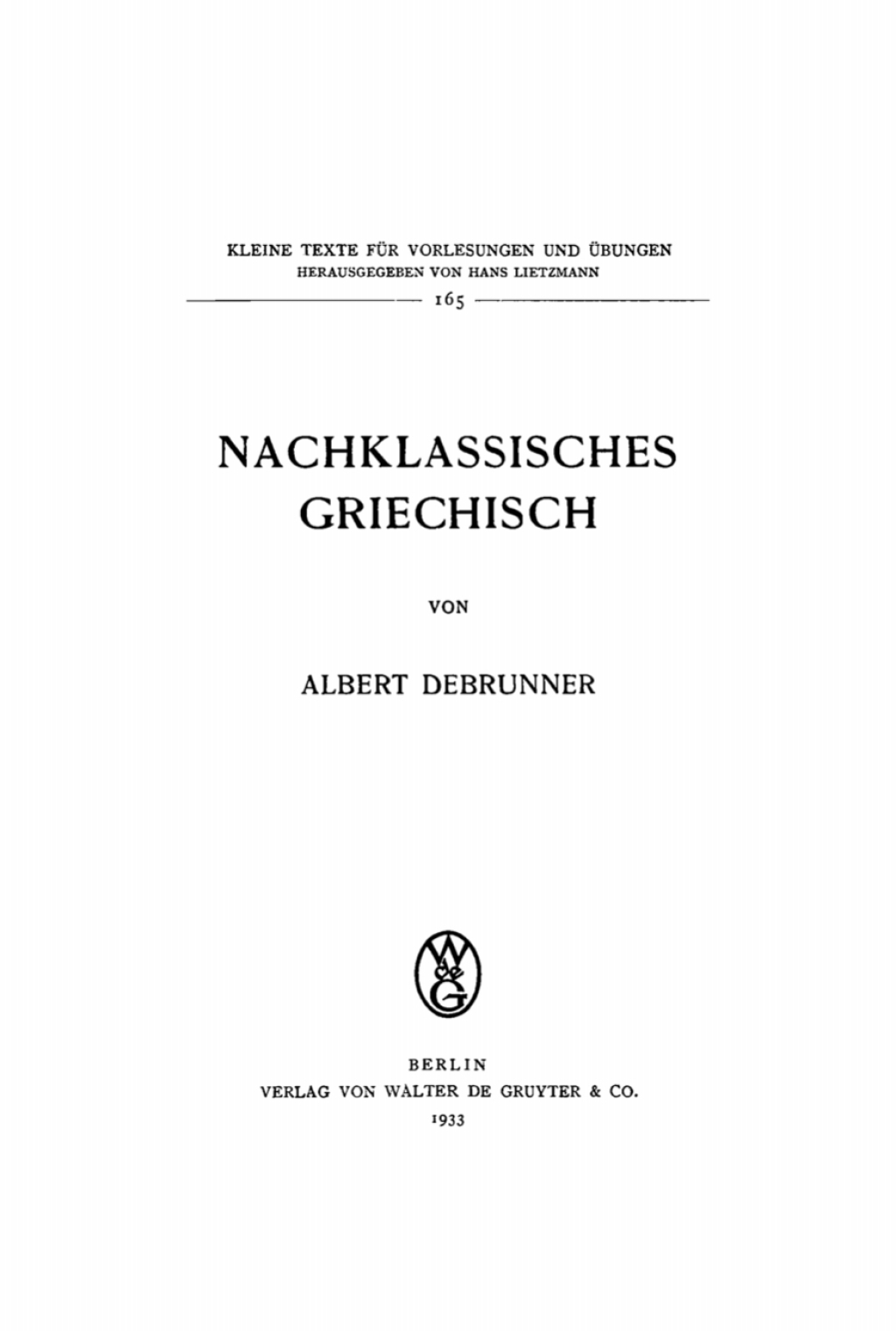 Nachklassisches Griechisch 1st Edition â€“ PDF/EPUB Version Downloadable
