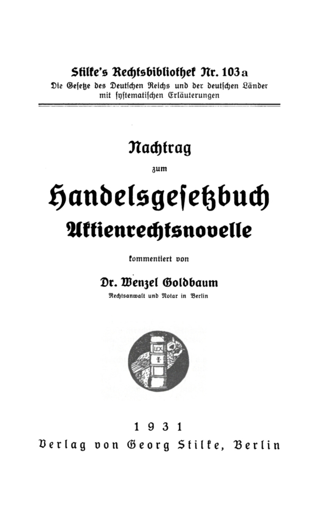 Nachtrag zum Handelsgesetzbuch Aktienrechtsnovelle 1st Edition â€“ PDF/EPUB Version Downloadable