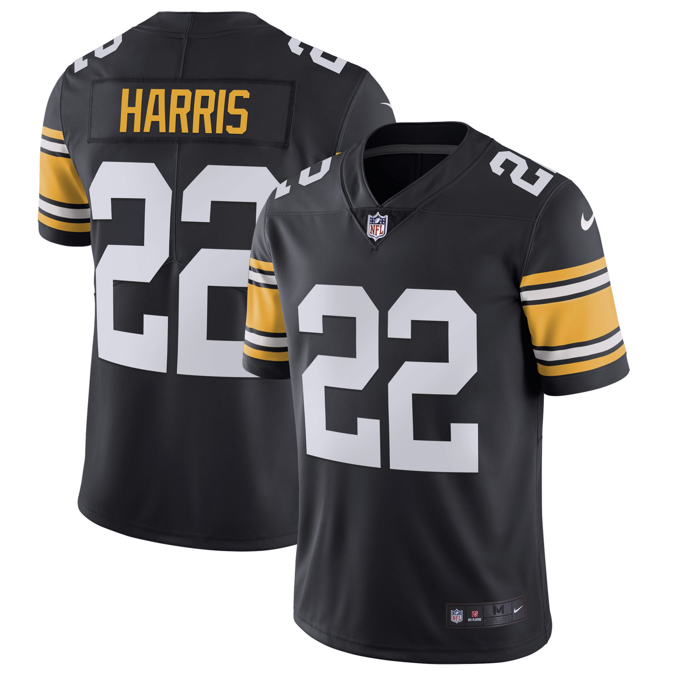 Najee Harris Men's Pittsburgh Steelers Alternate Vapor Untouchable Limited - Black - All Stitched Alternate Vapor Jersey - All Stitched